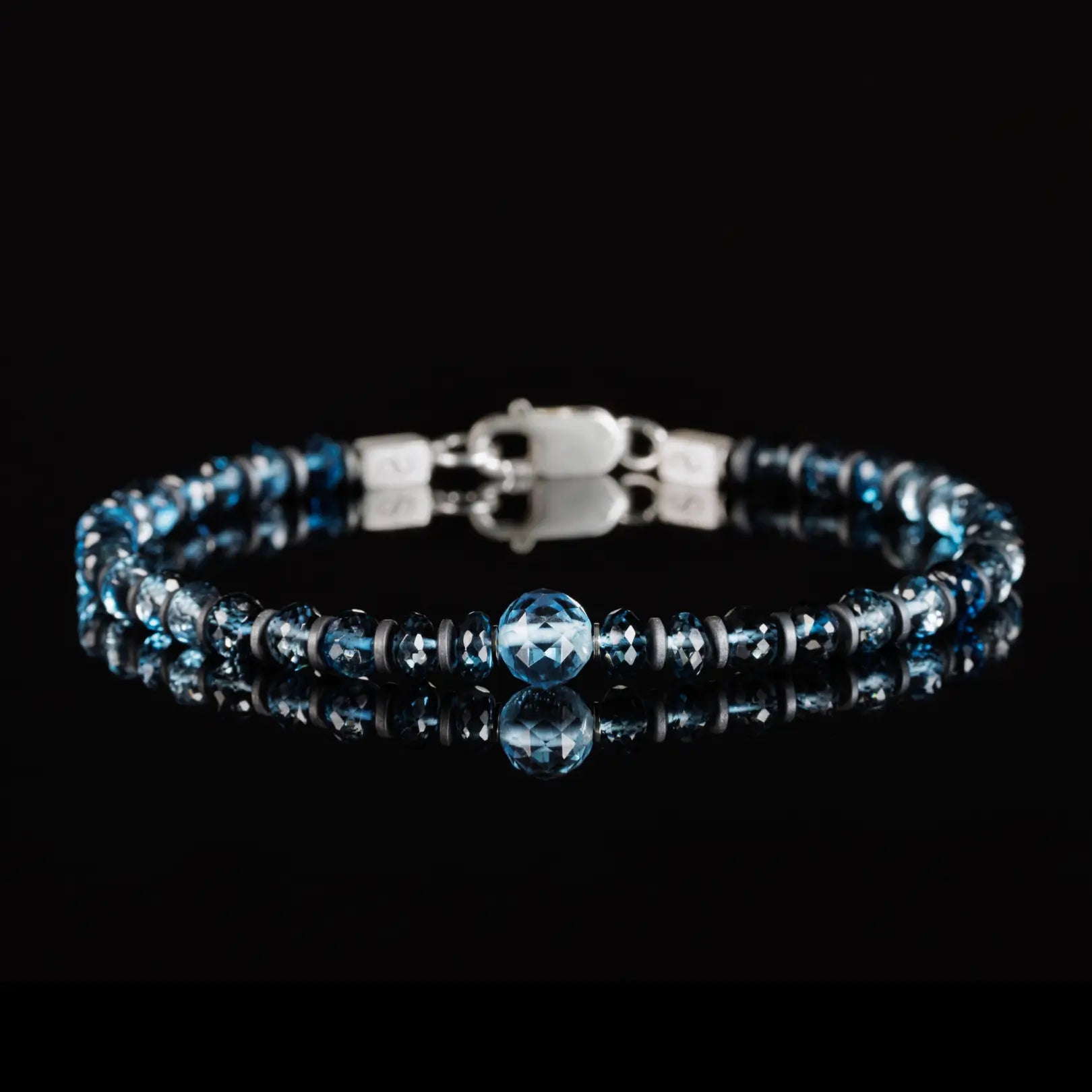 Aquamarine - London Blue Topaz Bracelet 2.5 carat (5-7mm)