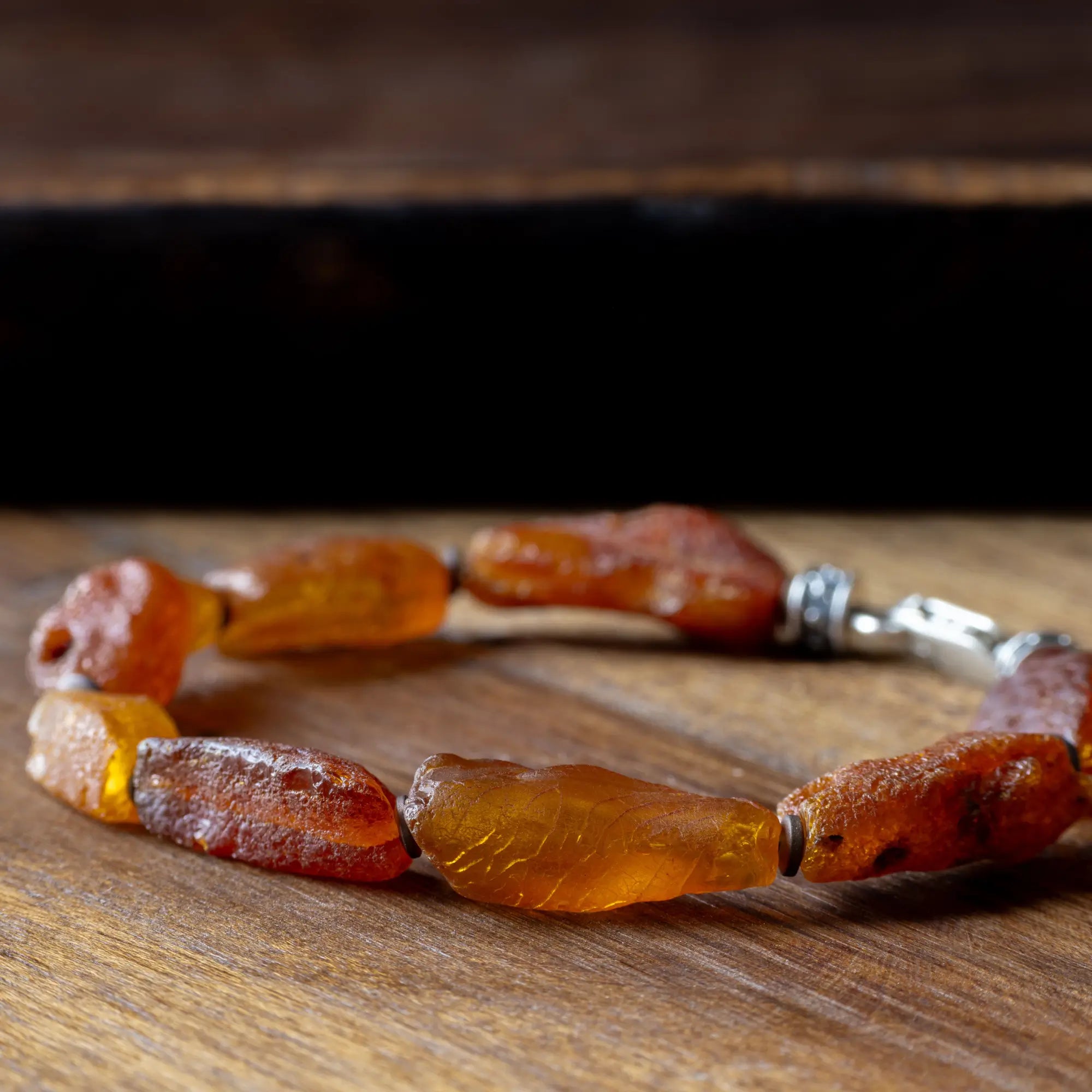 Raw Baltic Amber Bracelet XII (10x20mm)