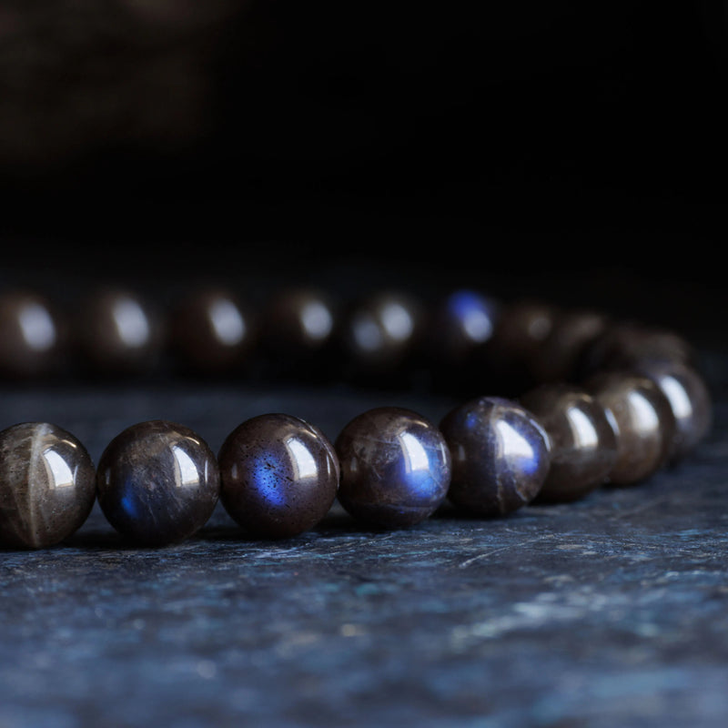 Black Labradorite Bracelet III (6mm) - Primary Specimen