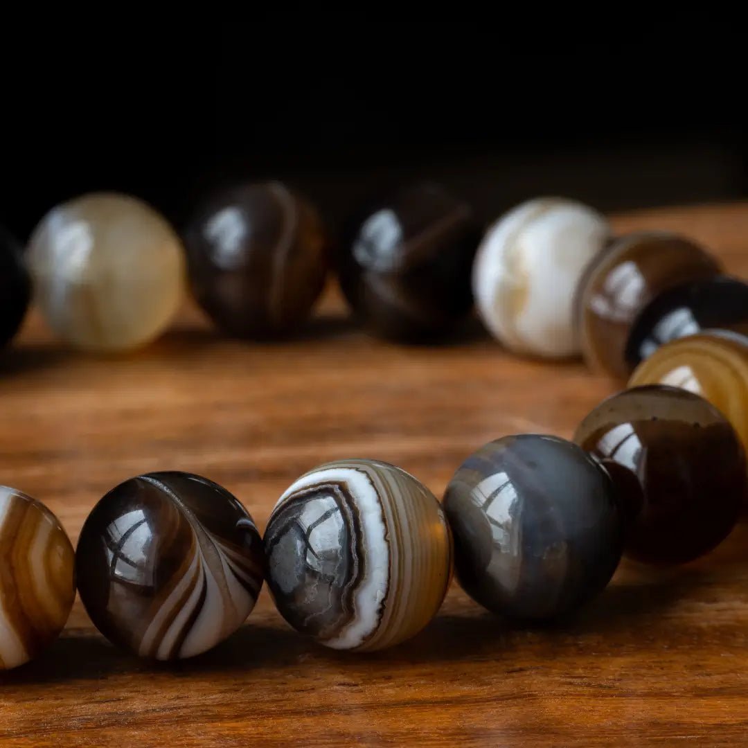 Classic Striped Agate Bracelet I (12mm)