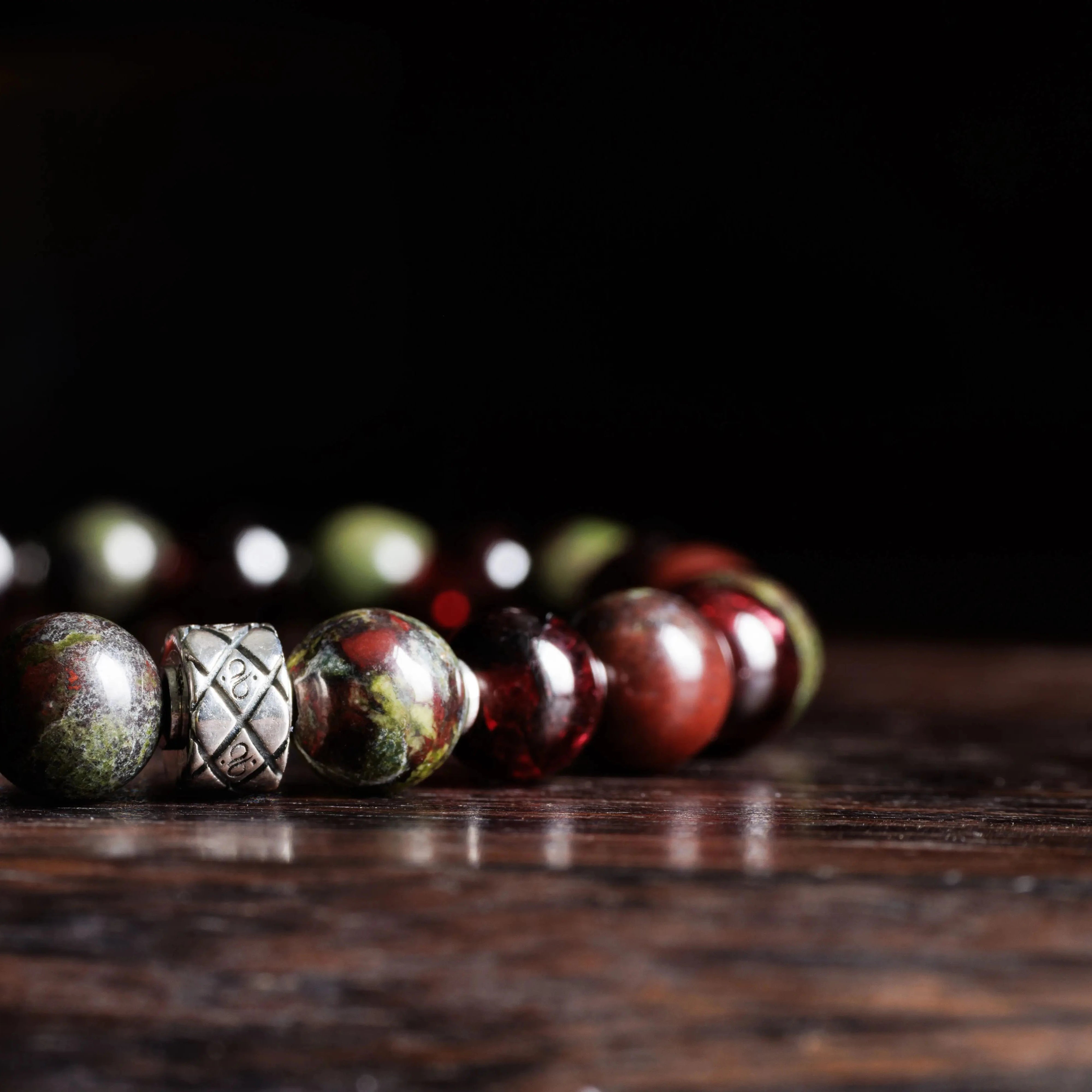 Dragon Blood Jasper - Red Garnet Bracelet X (6mm)A