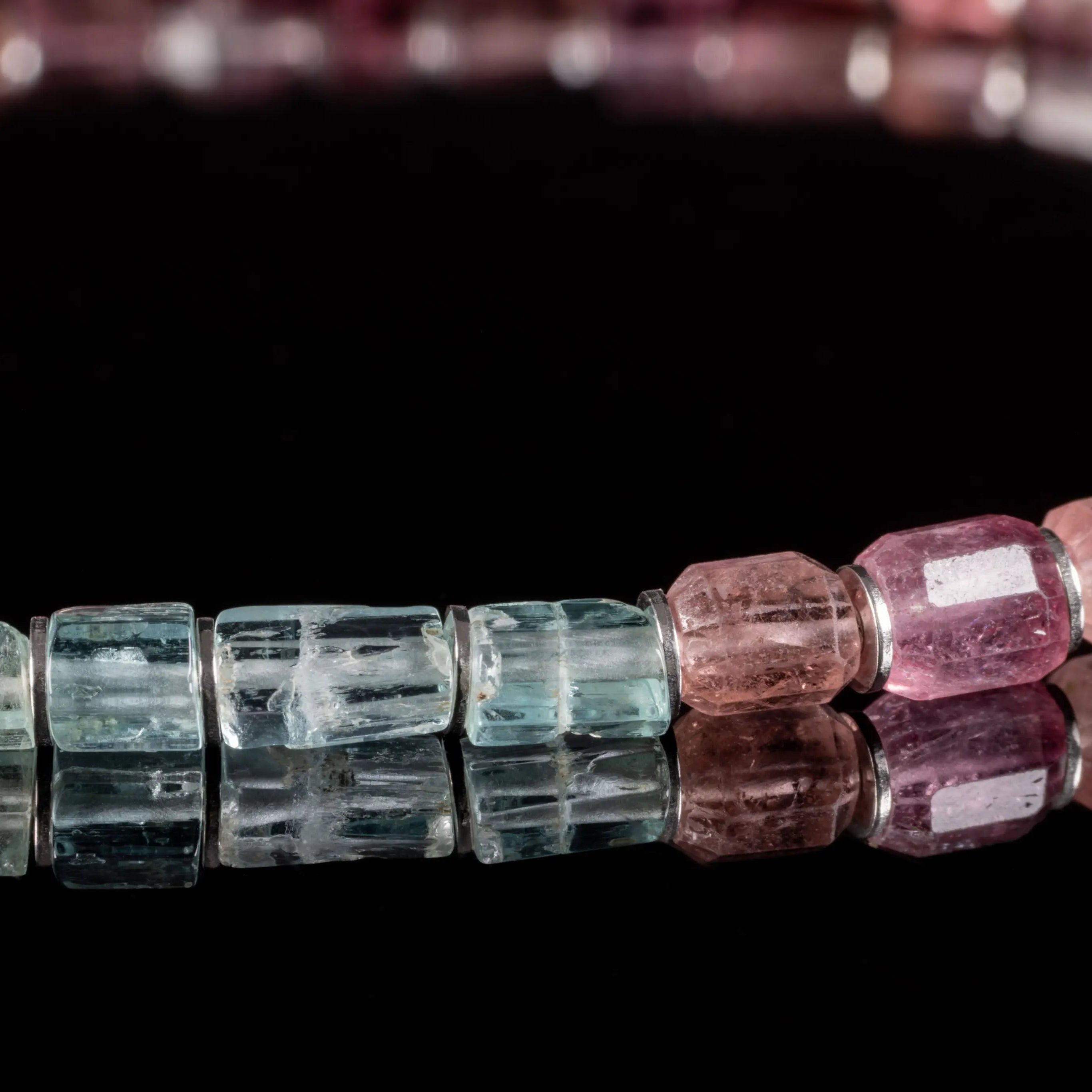Emerald - Pink Tourmaline Bracelet XVI (2-4mm)
