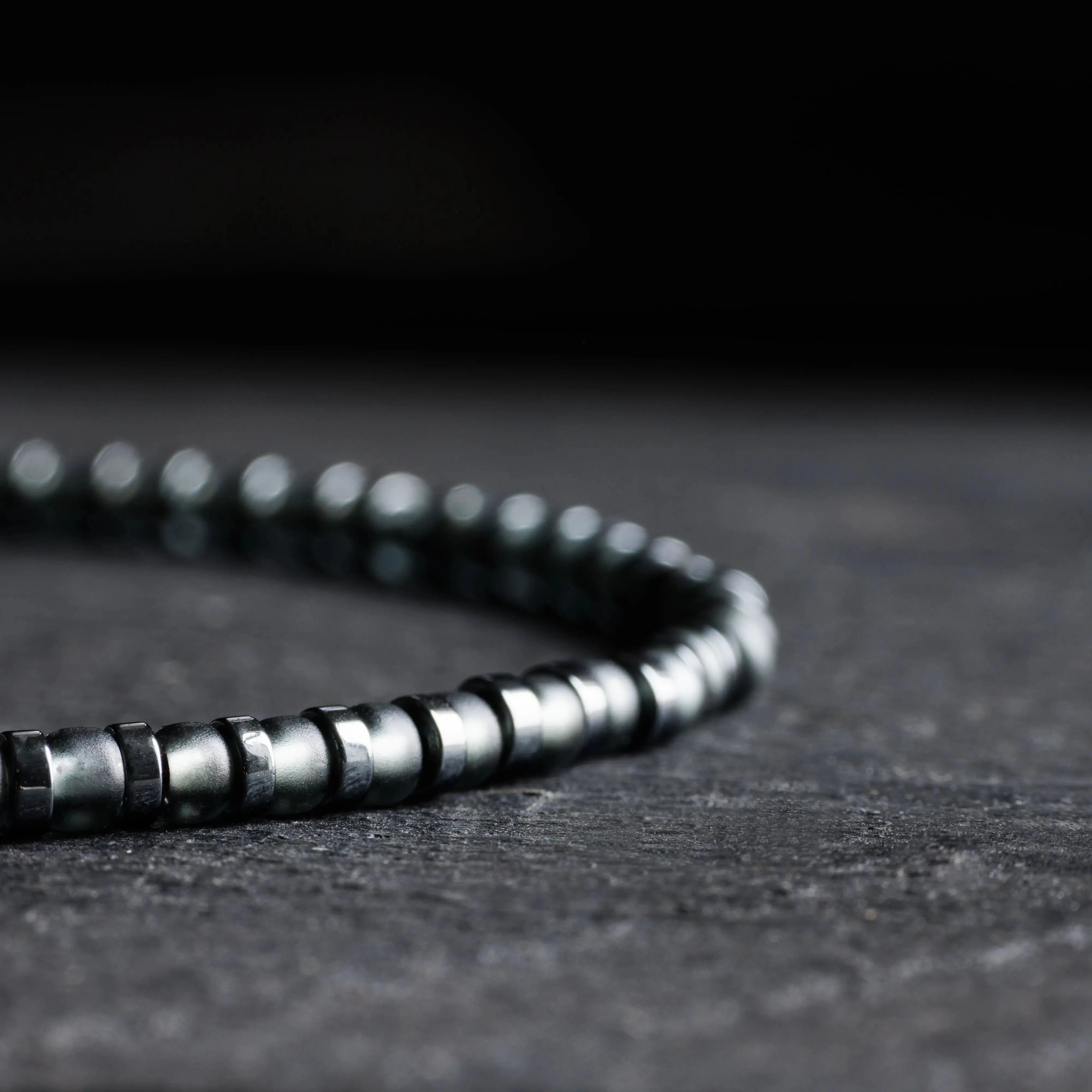 Hematite - Silver Grey Bracelet I (3mm) de