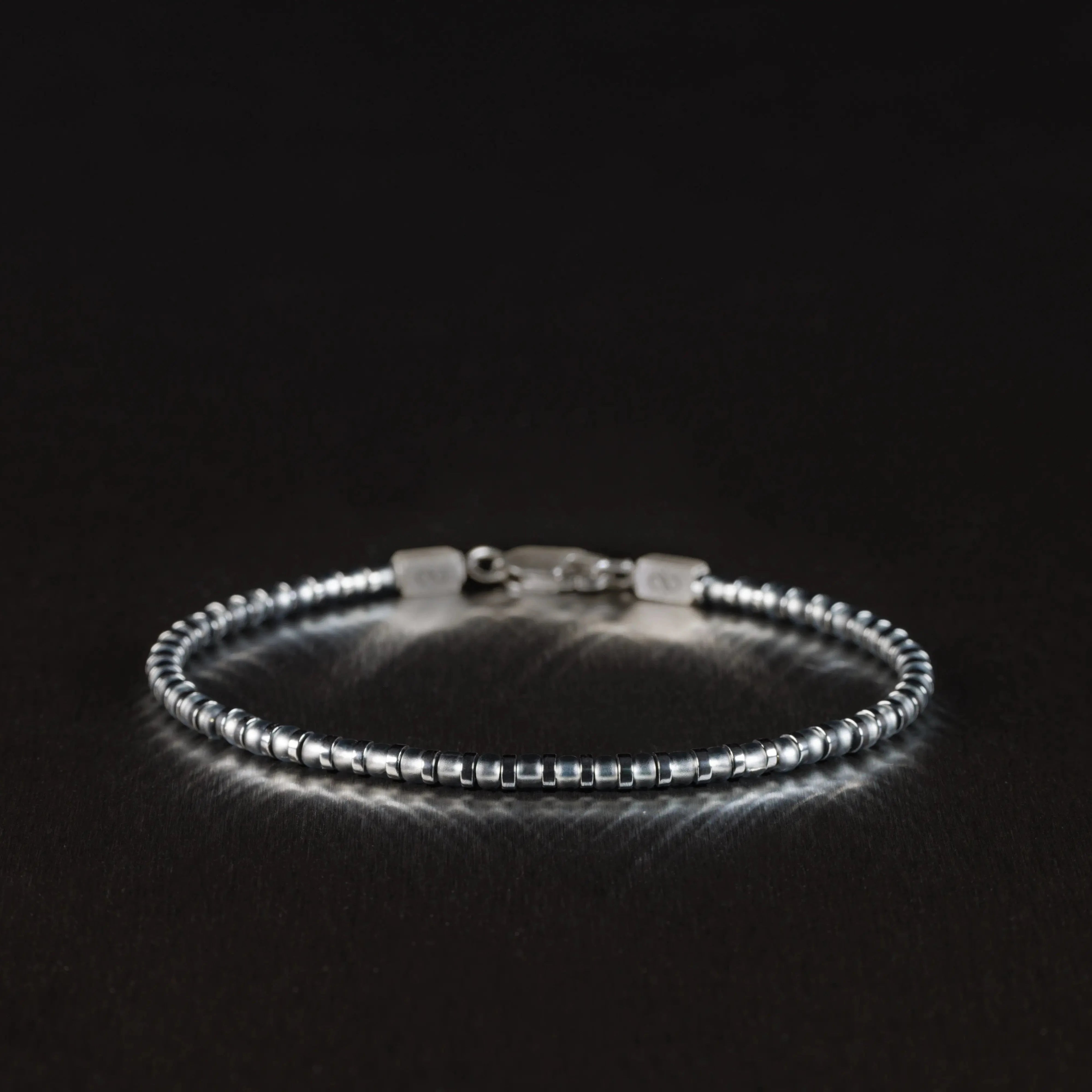 Hematite - Silver Grey Bracelet I (3mm) de