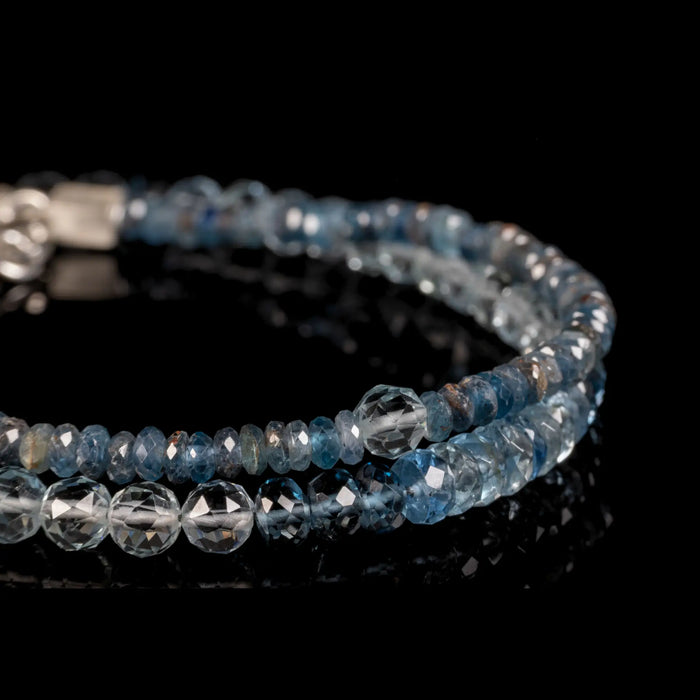 Kyanite - Aquamarine Bracelet I (3.5-4.5mm) - Secondary Specimen