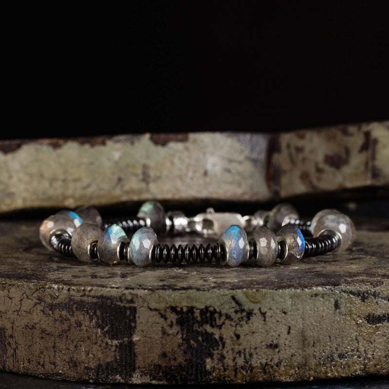 Labradorite Bracelet X (4-9mm) - Primary Specimen