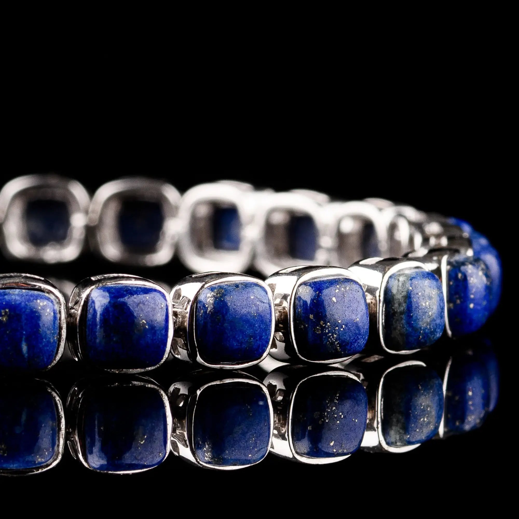 Lapis Lazuli - Silver Tennis Bracelet I