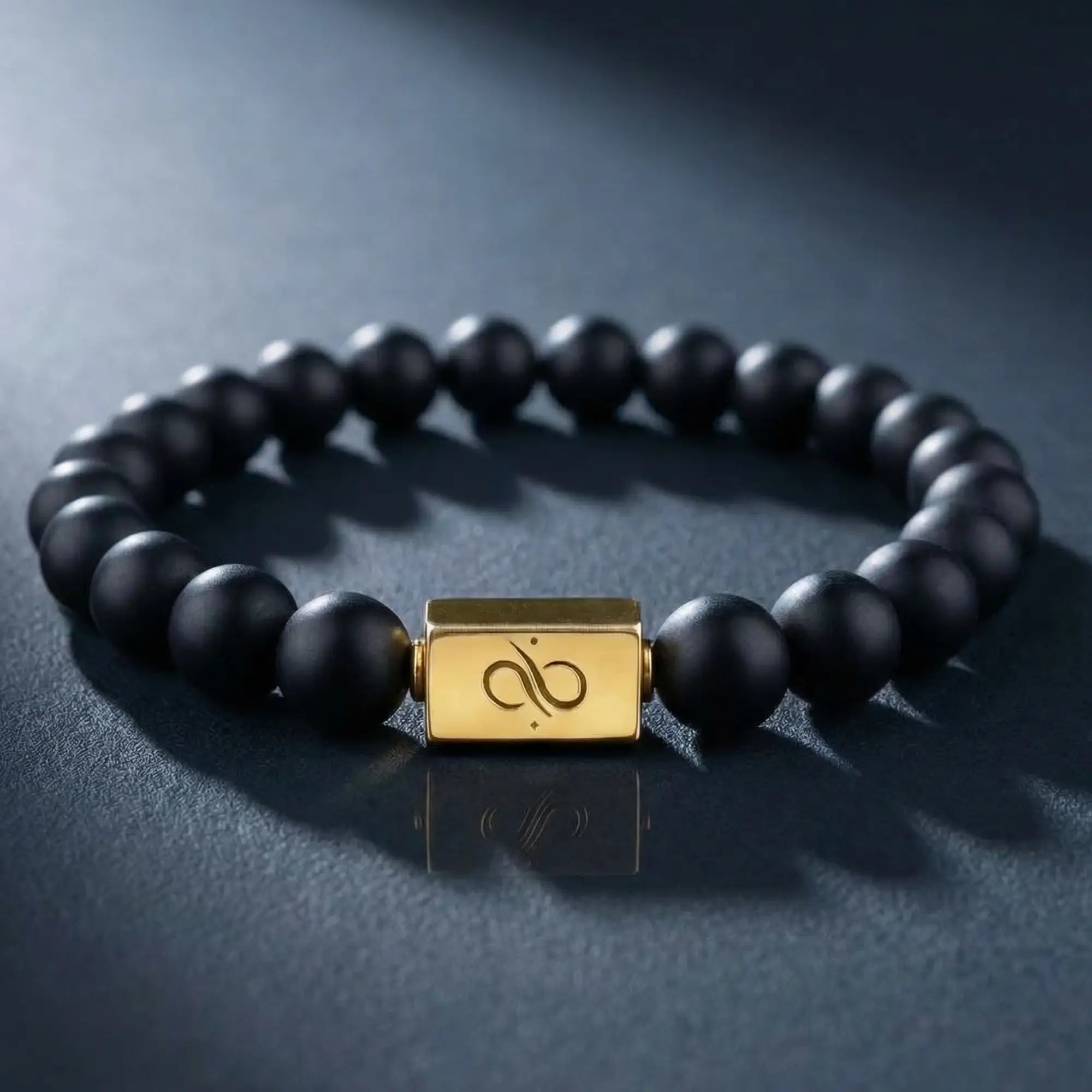 Matte Onyx Gold Vermeil Bracelet I (10mm)