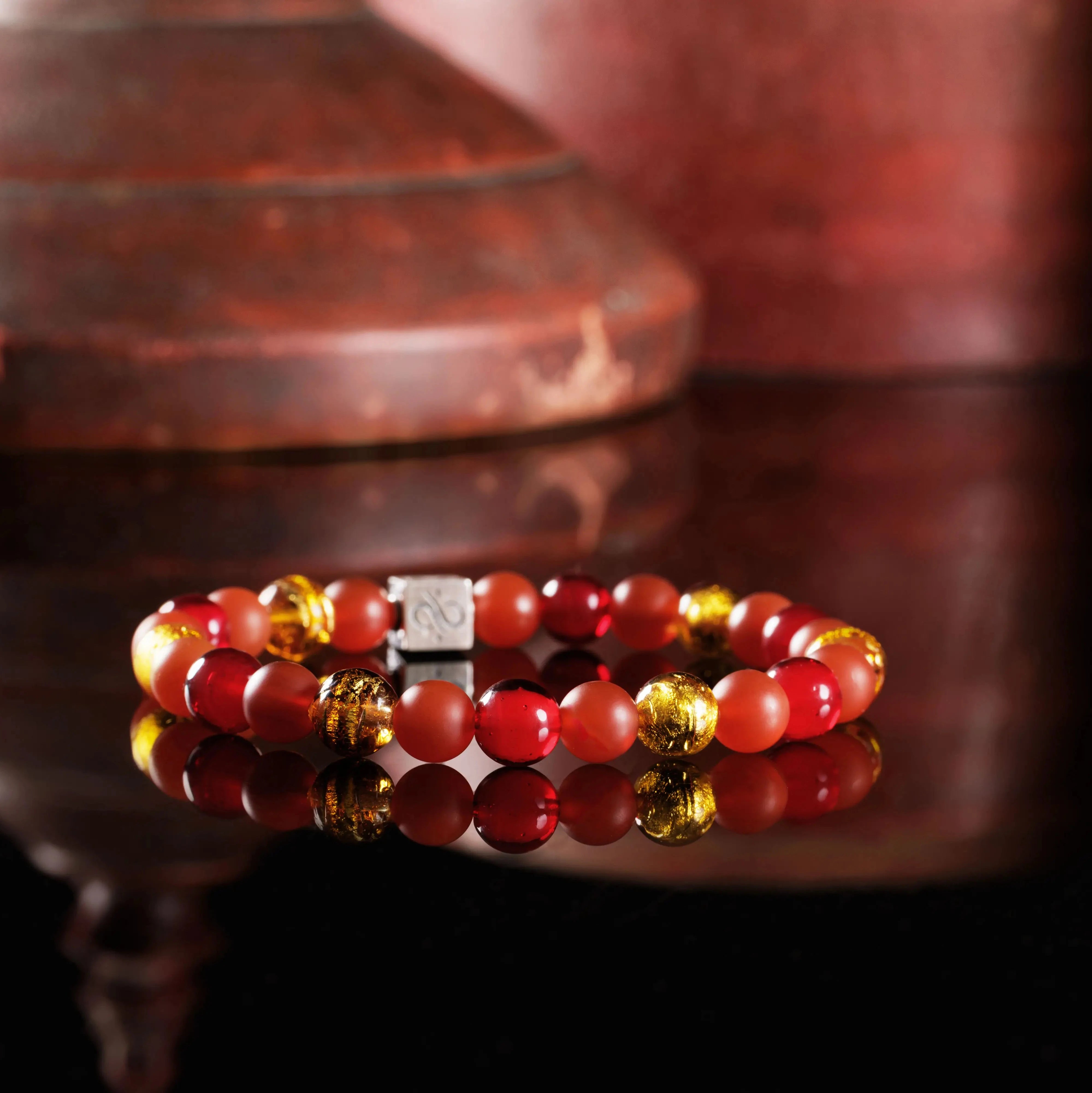 Golden Murano - Carnelian Bracelet I (8mm)