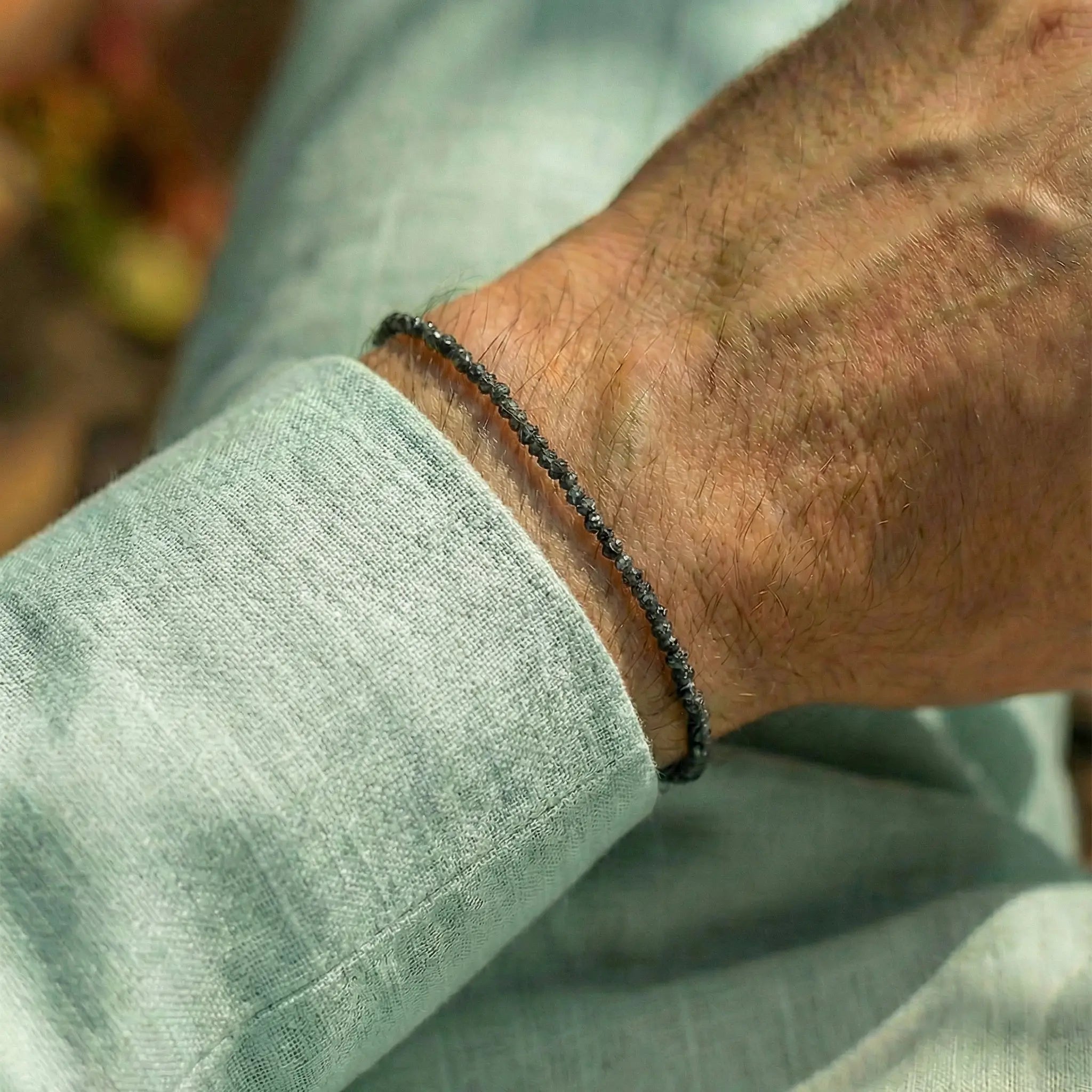 Raw Black Diamond Bracelet I (2-3mm)