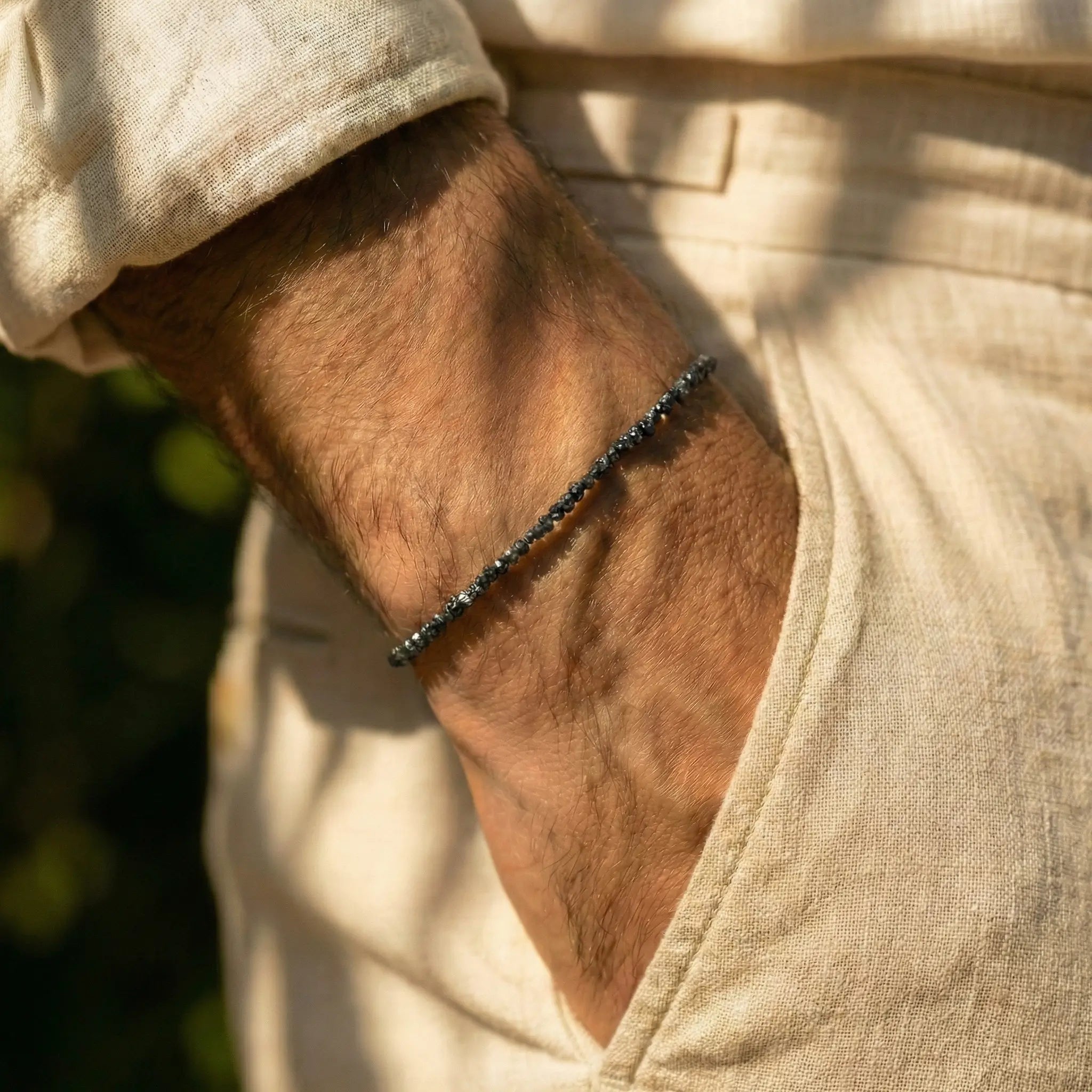 Raw Black Diamond Bracelet I (2-3mm)