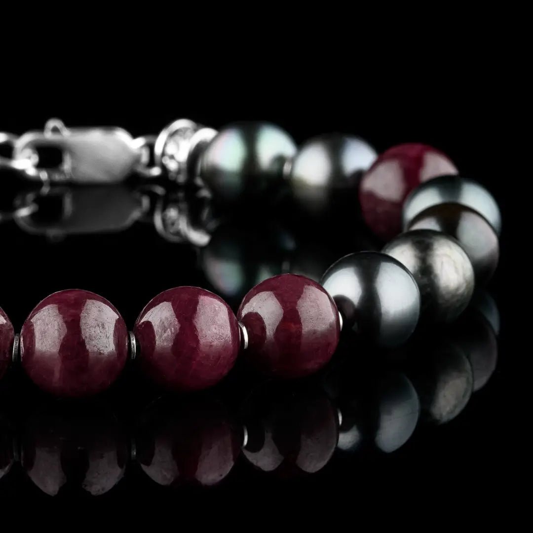 Ruby - Tahiti Pearl Bracelet IX (9-11.5mm)