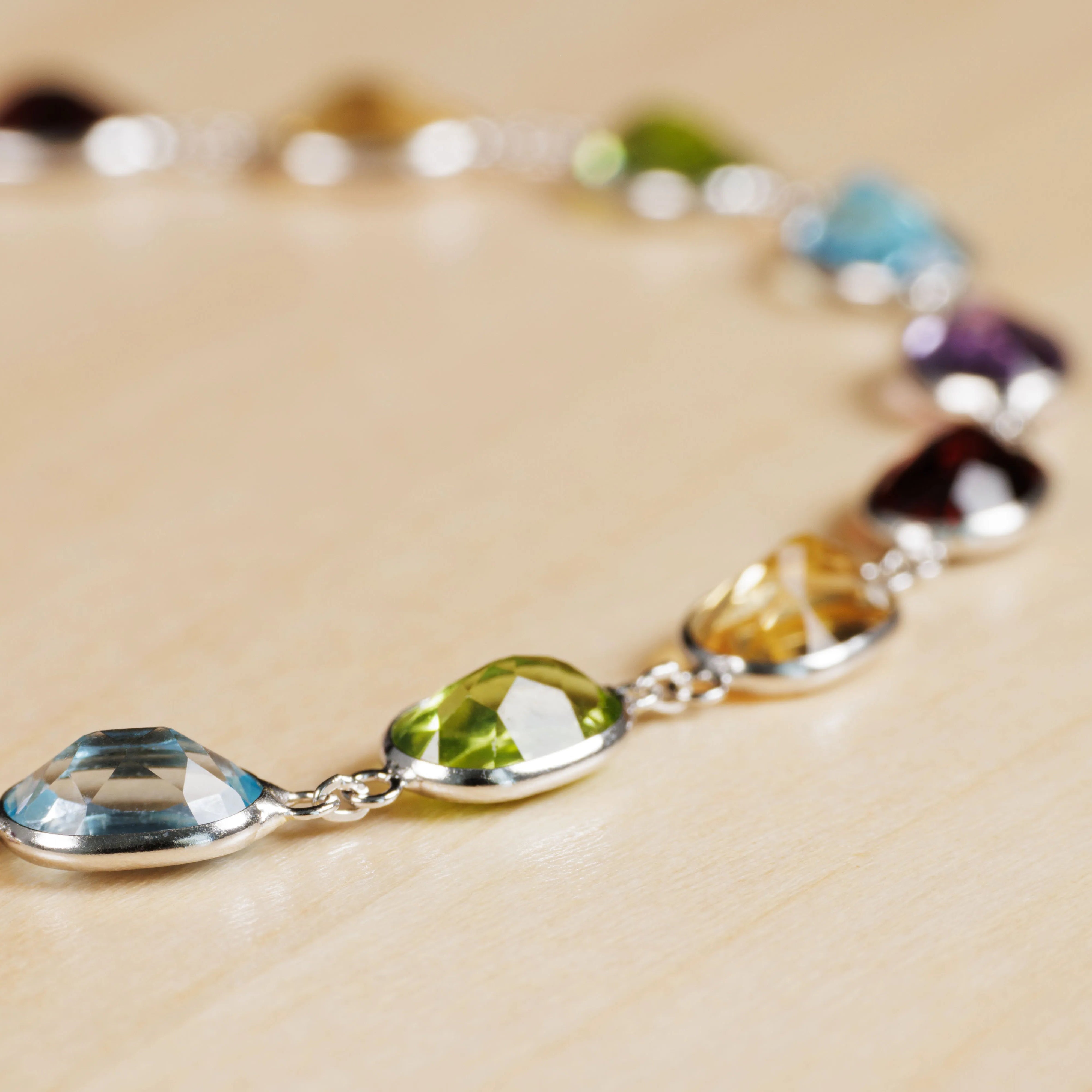 White Gold Multicolor Bracelet IV (7x5mm)