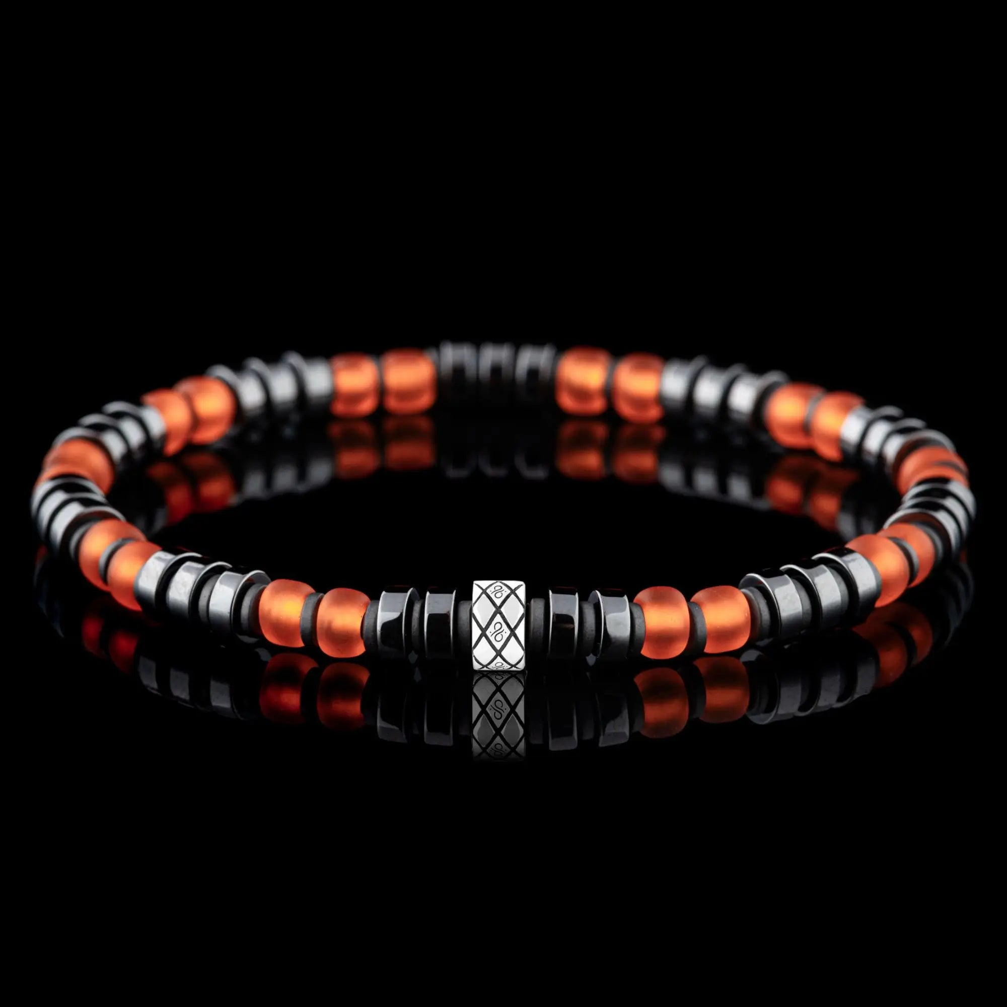 Dark Hematite Orange Bracelet I (6mm)