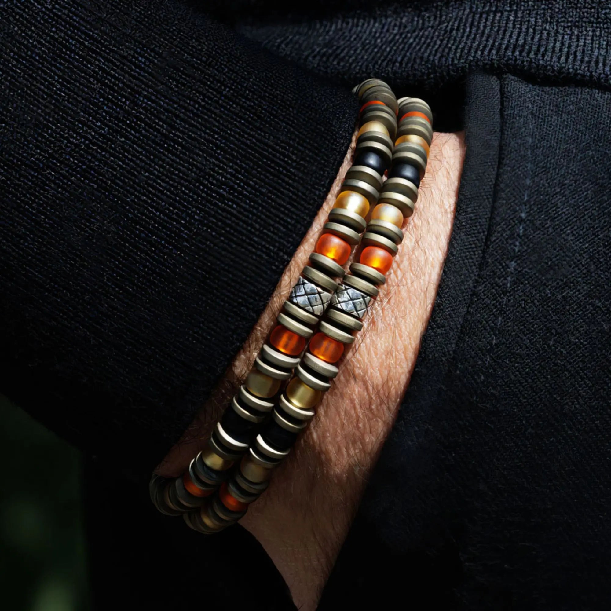 Hematite Bronze Bracelet X (6mm)