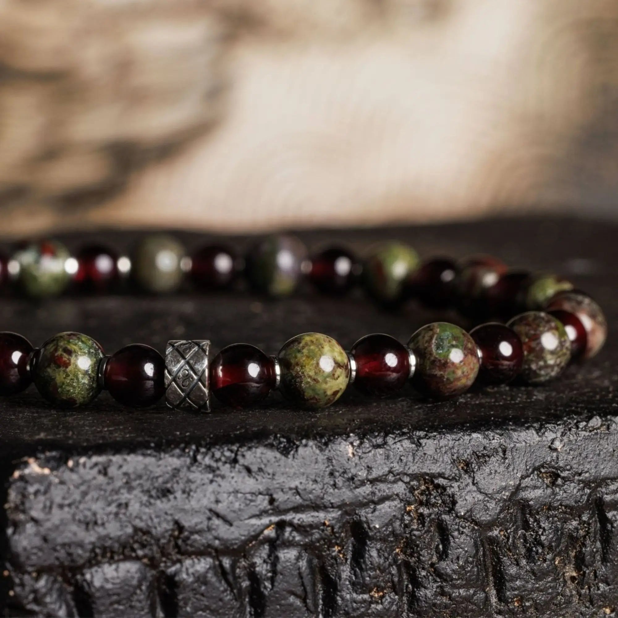 Dragon Blood Jasper - Red Garnet Bracelet X (6mm)A