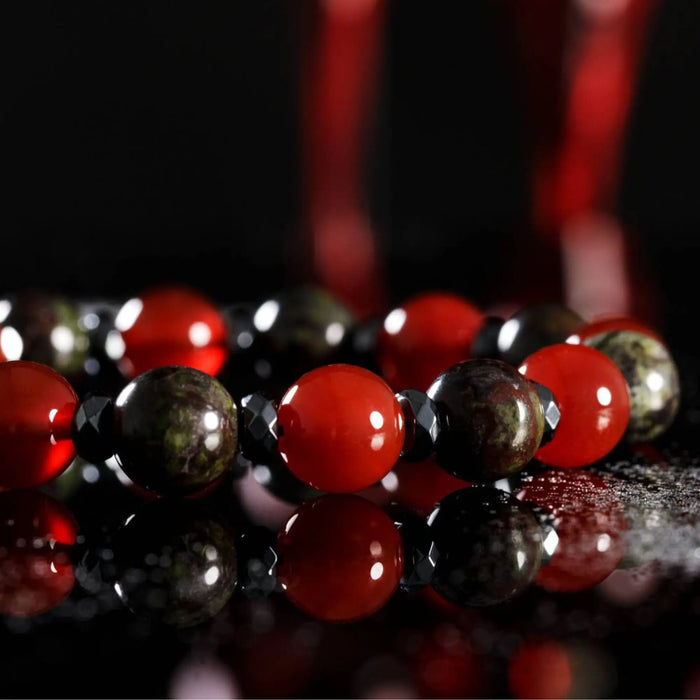 Dragon Blood Jasper - Carnelian Bracelet IV (10mm) - Secondary Specimen