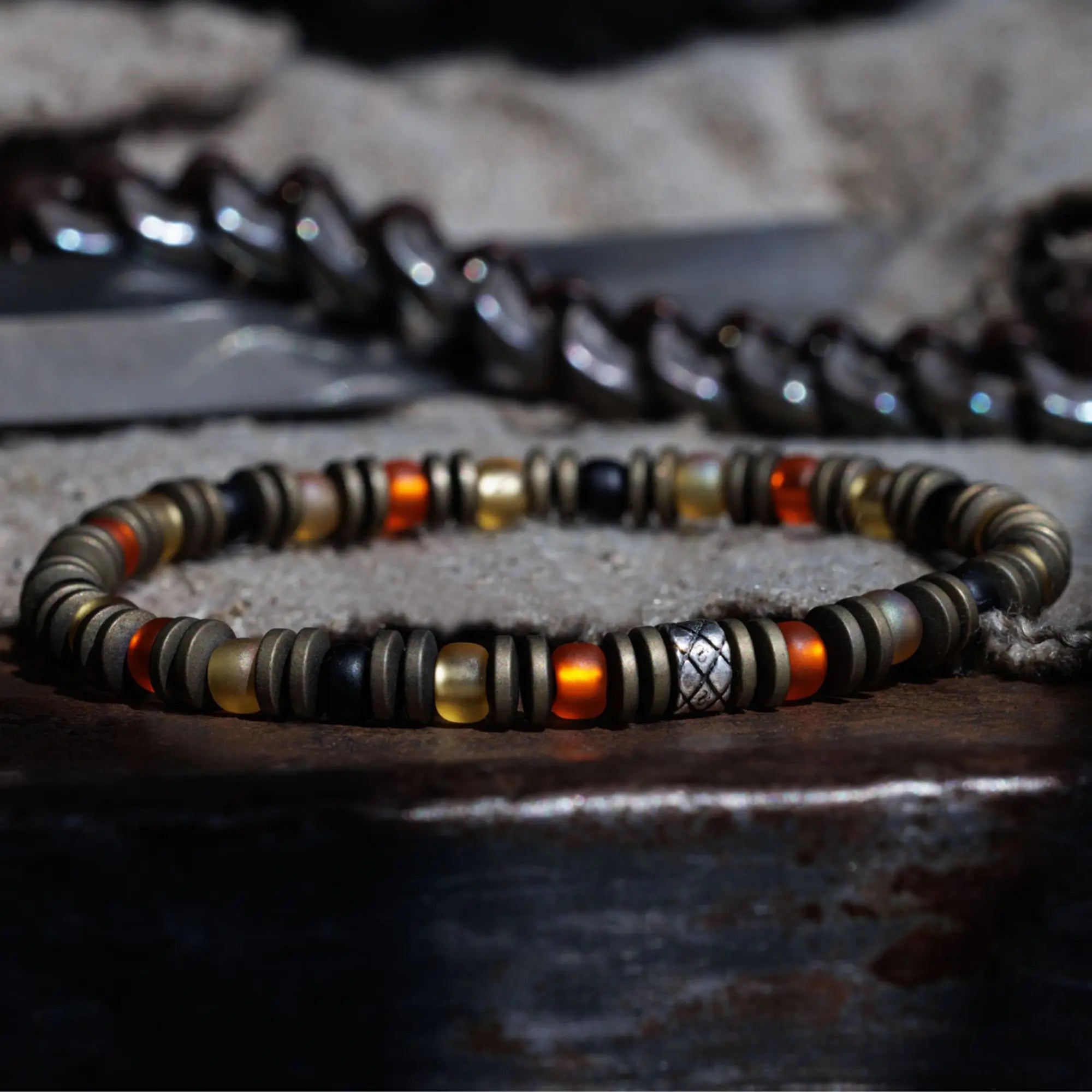 Hematite Bronze Bracelet X (6mm)