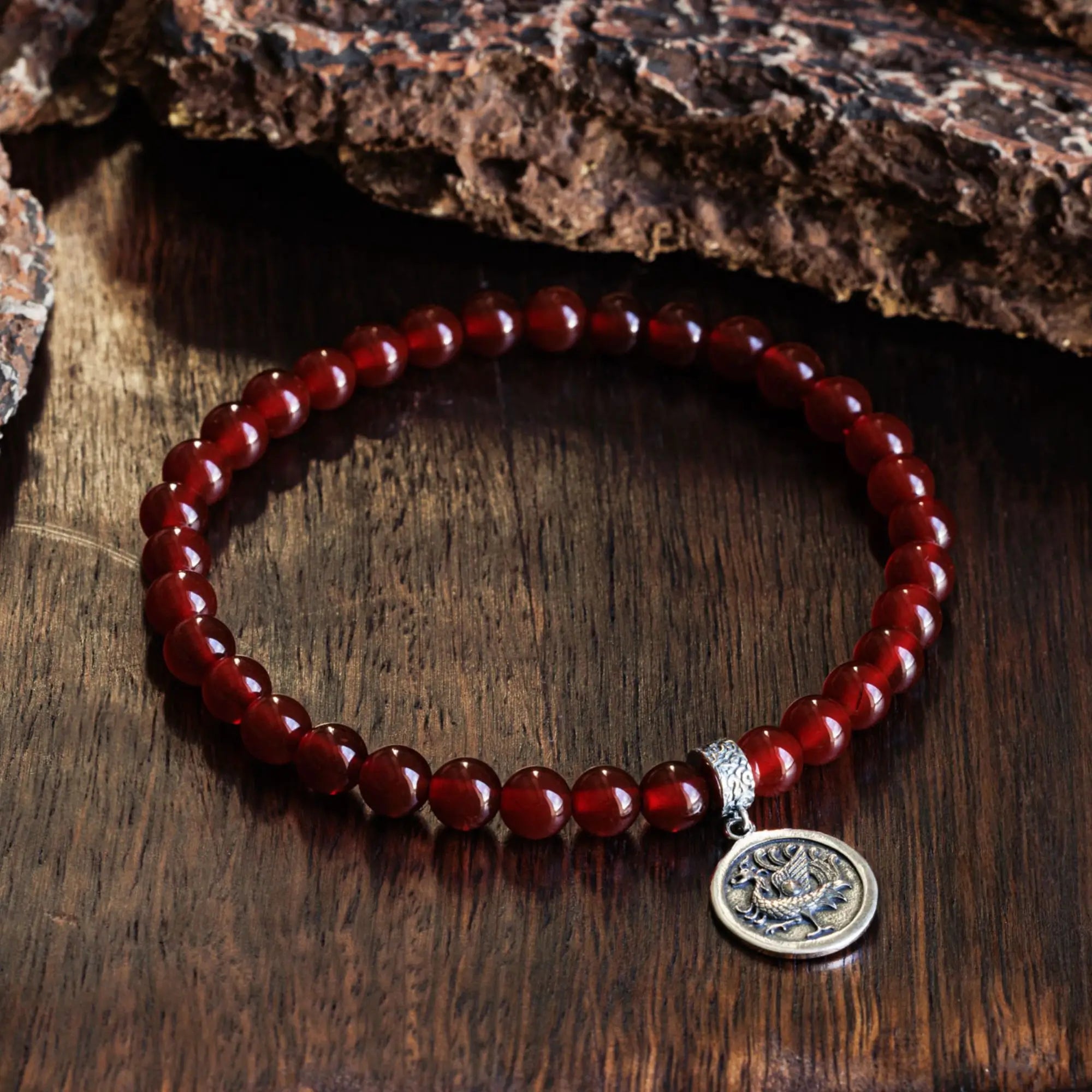 Vermillion Bird Bracelet (6mm)
