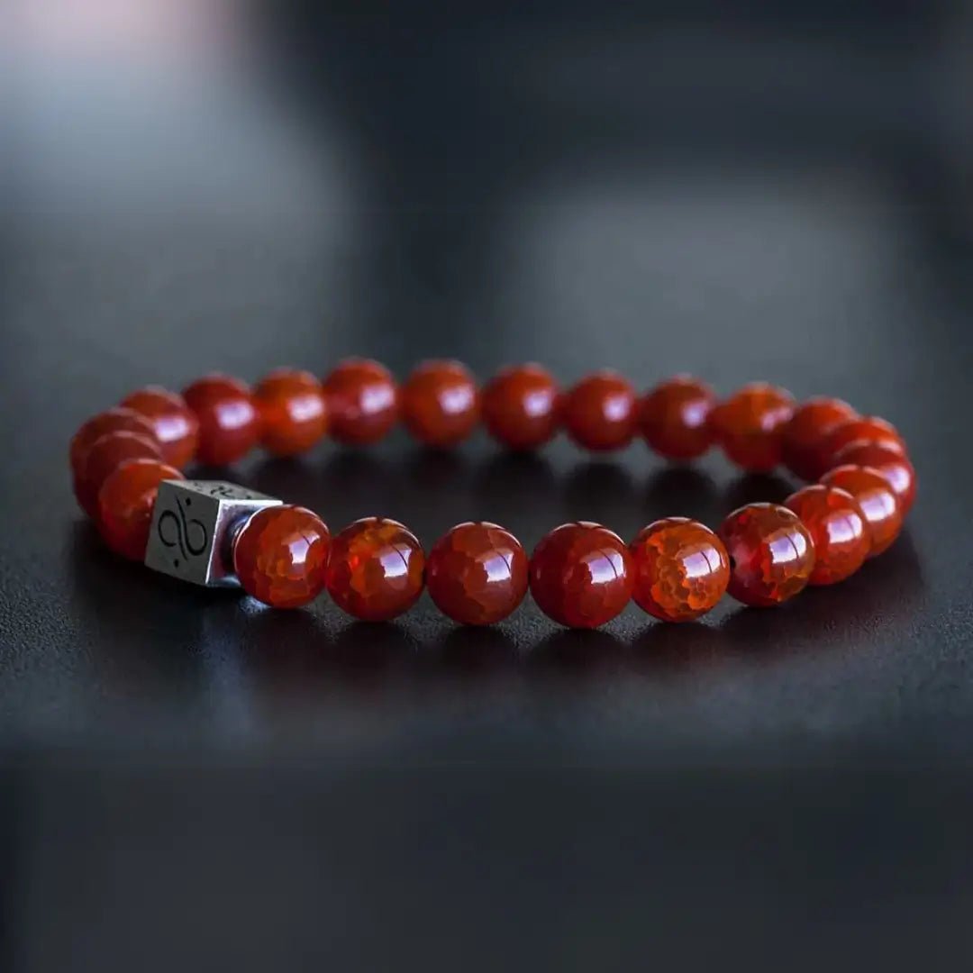 Red Crackle Agate Bracelet I (8mm)