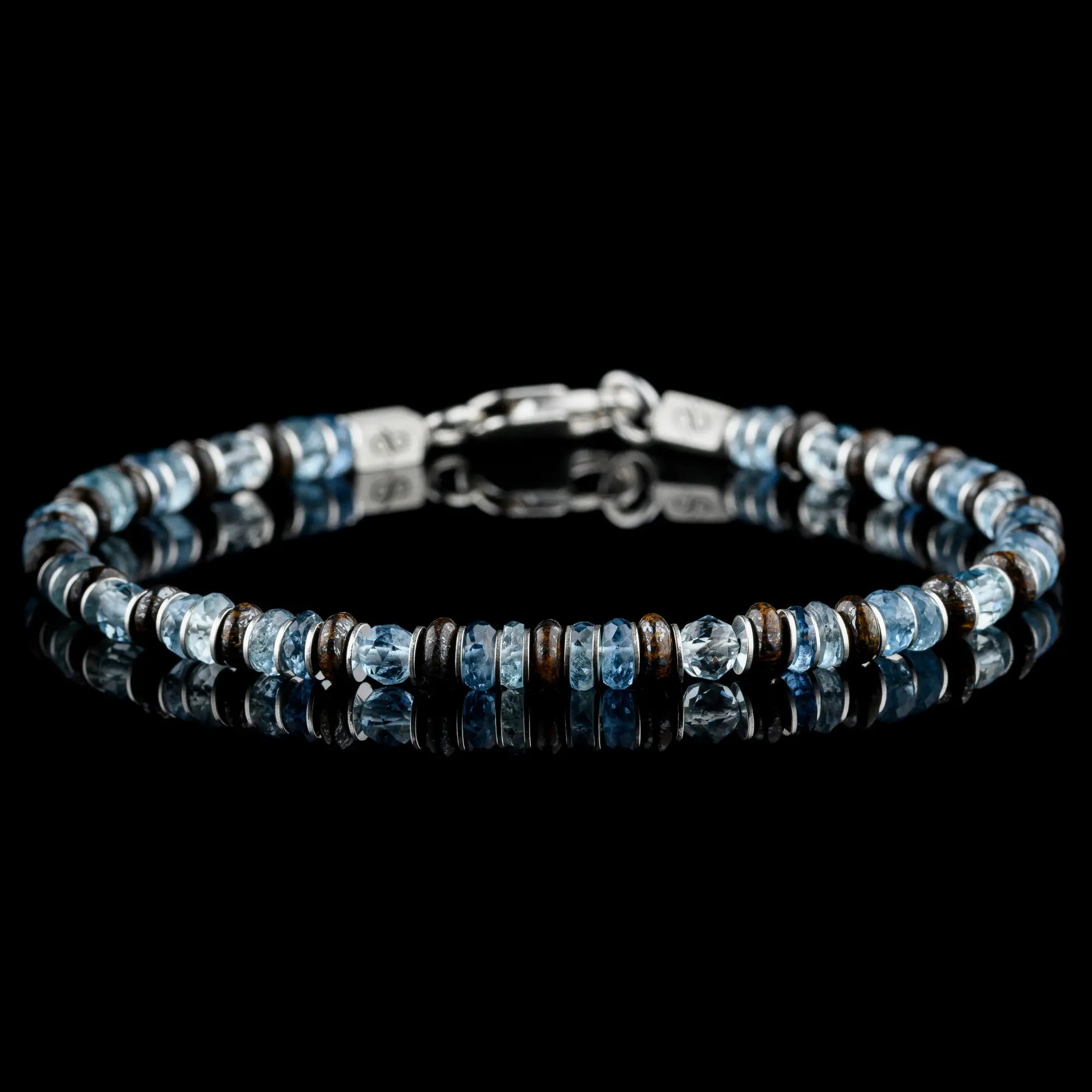 Aquamarine - Bronzite I Bracelet (4-4.5mm)