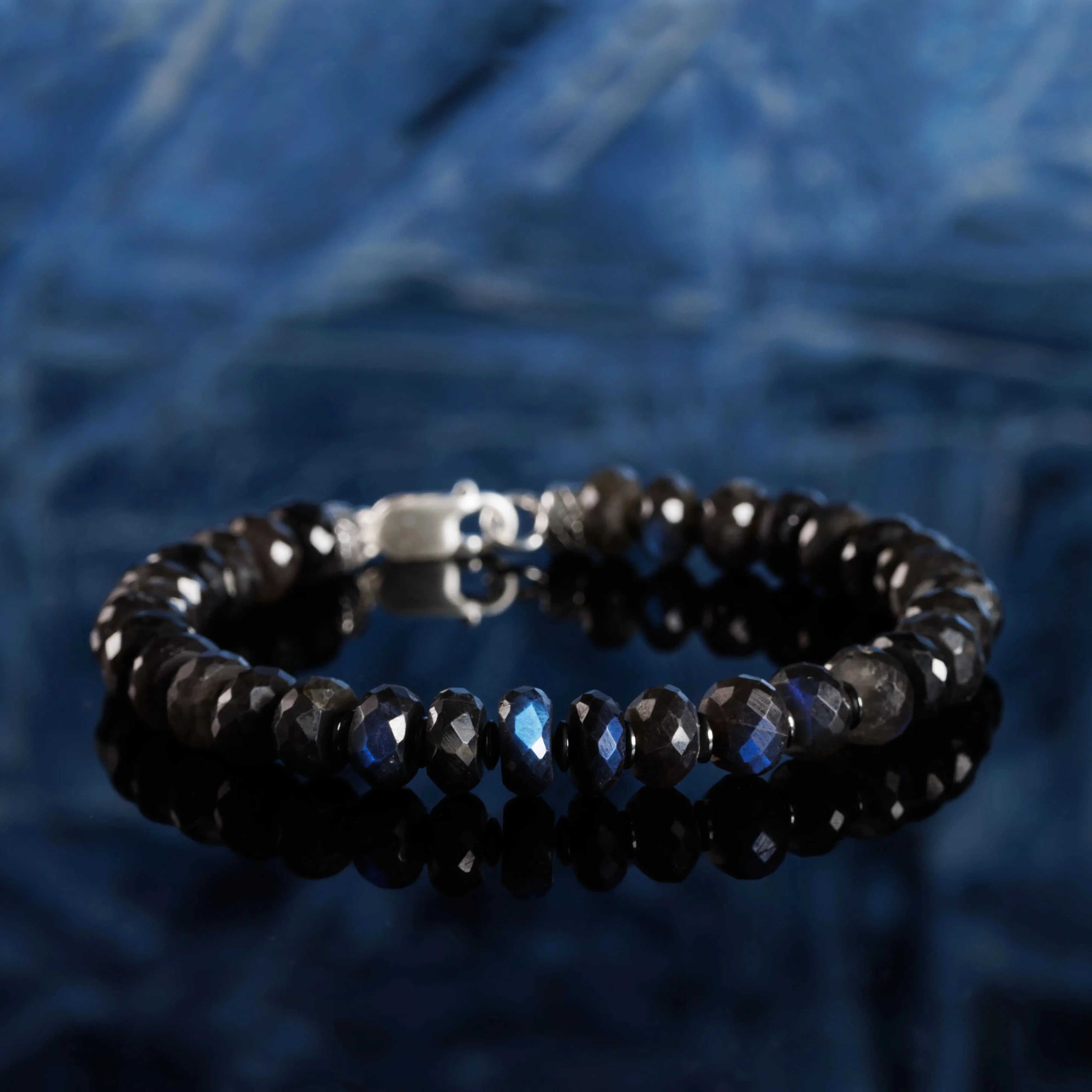 Black Labradorite Bracelet I  (8-8.5mm)