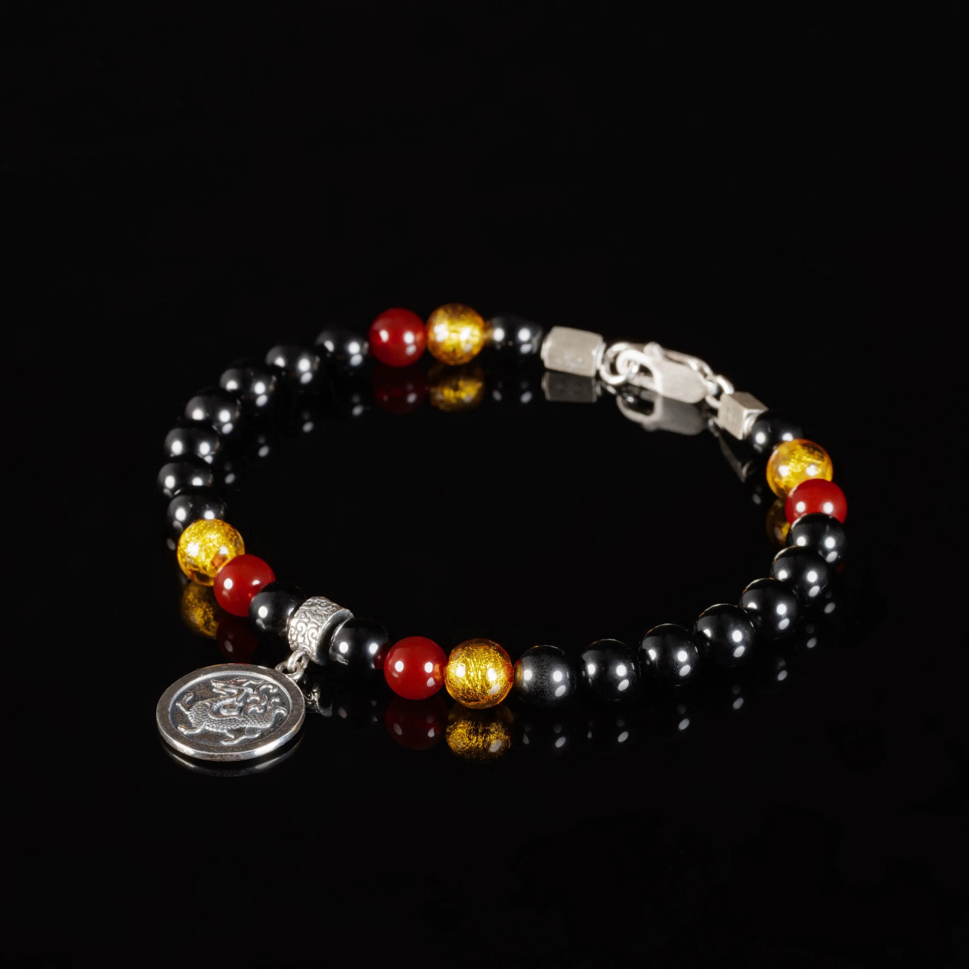 Black Tourmaline - Dragon Bracelet I (6mm)