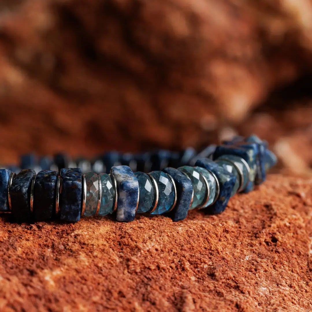 Blue Pegmatite - Aquamarine Bracelet I (6.5mm)