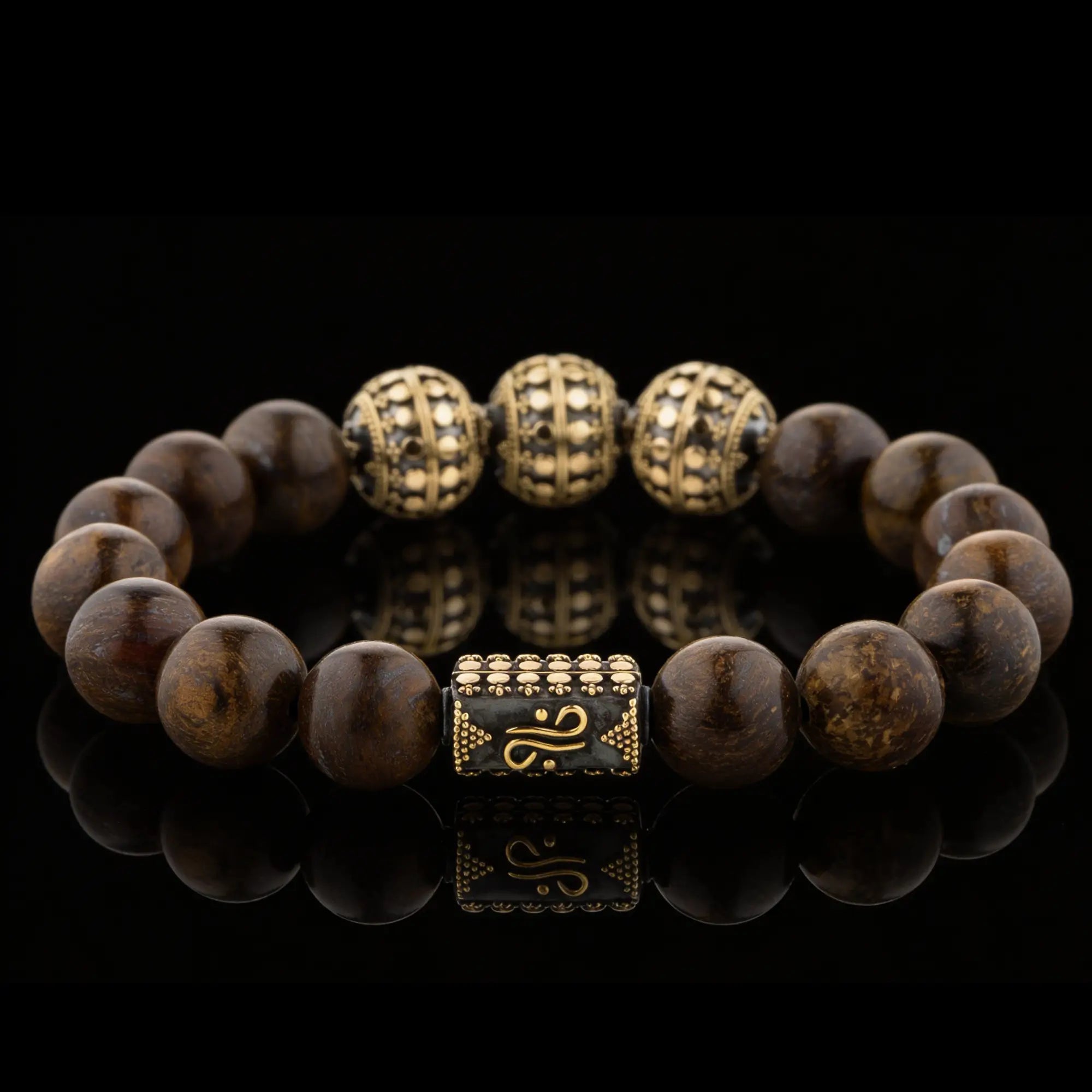 Bronzite Gold Bracelet II (12mm)