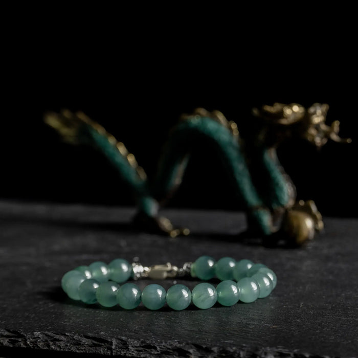 Burmese Green Jade Bracelet XVIII (9.5-10mm) - Secondary Specimen
