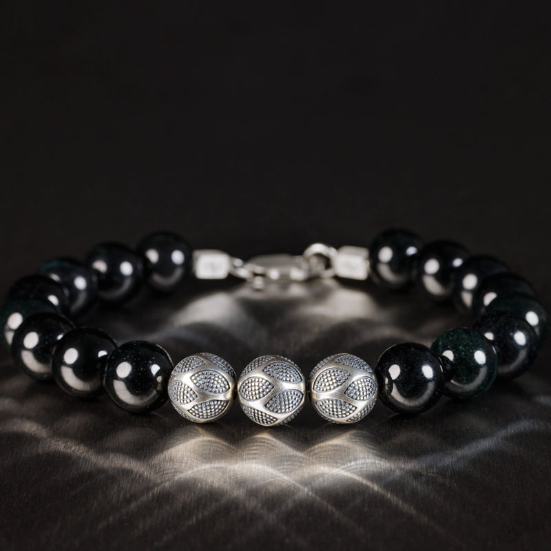 Burmese Black Jade Nascor Bracelet I (10mm)