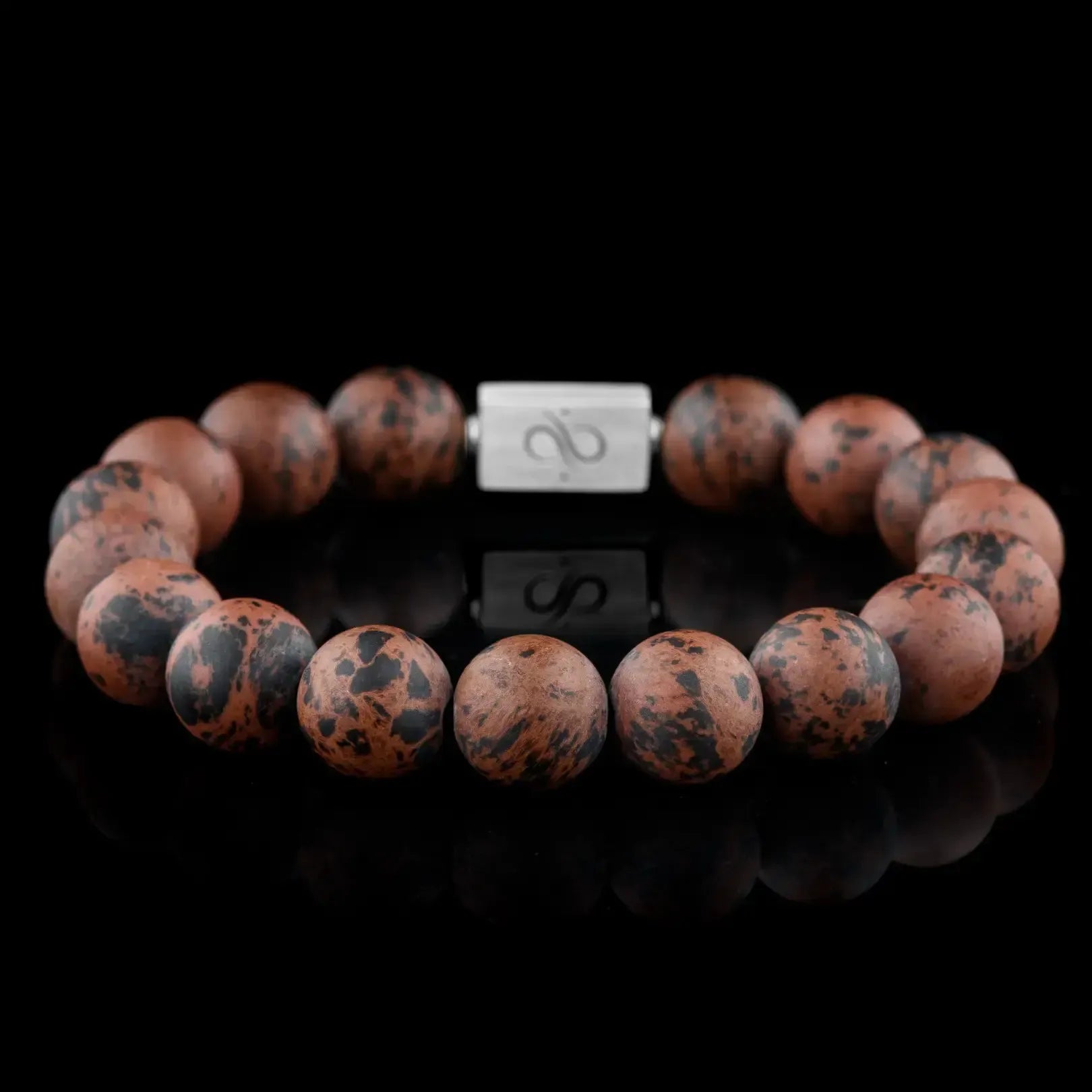 Classic Matte Mahogany Jasper Bracelet I (12mm).