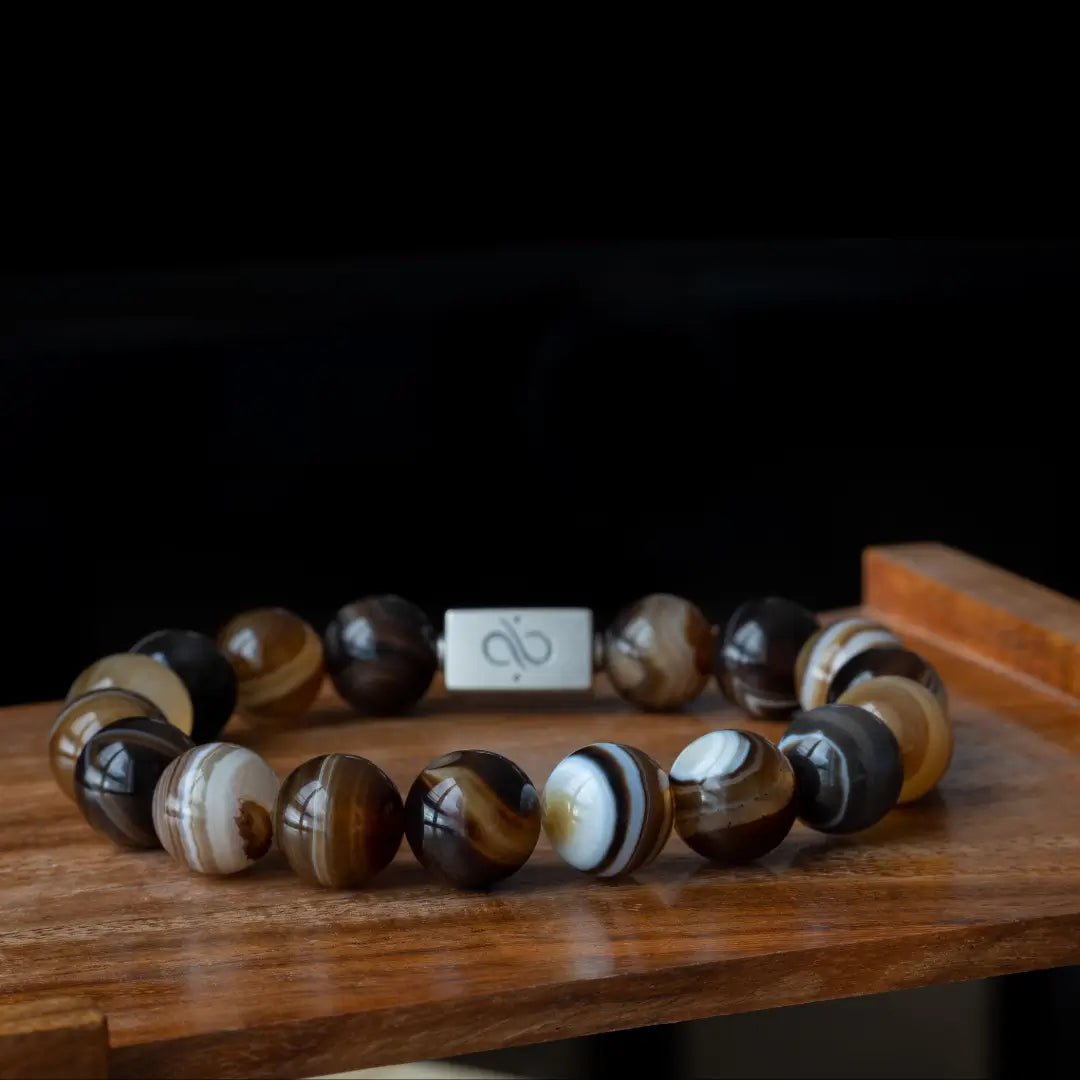 Classic Striped Agate Bracelet I (12mm)