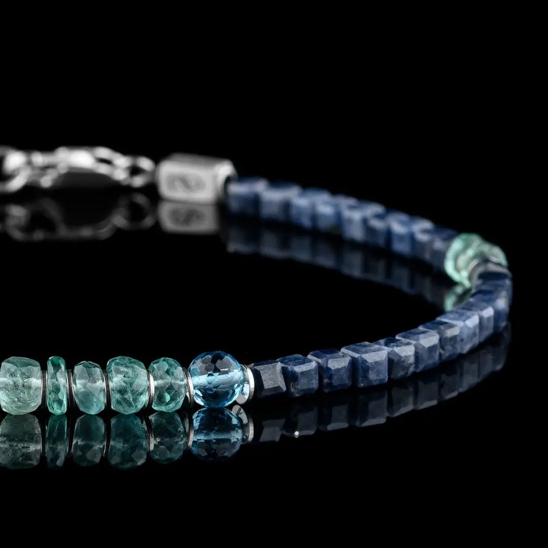 Emerald-Topaz-Sapphire Bracelet I (3-4.5mm)