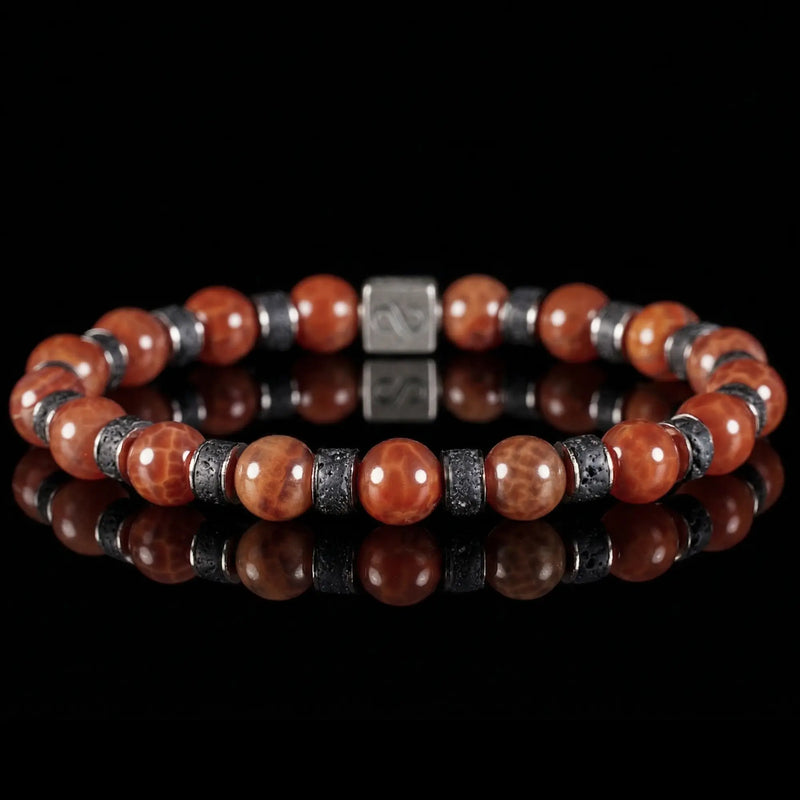 Fire Agate - Lava Bracelet I (8mm)