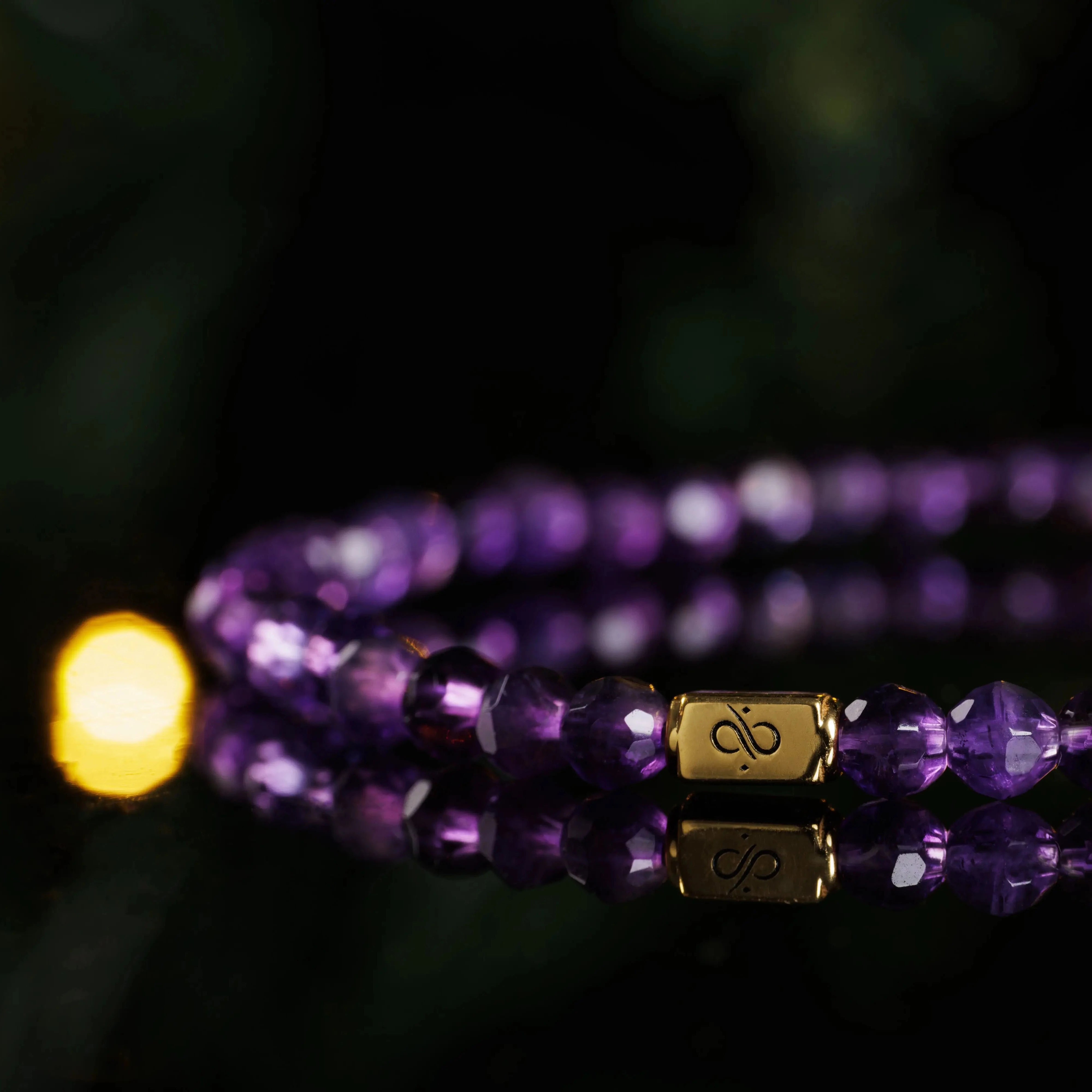 Amethyst Gold Bracelet II (4mm)