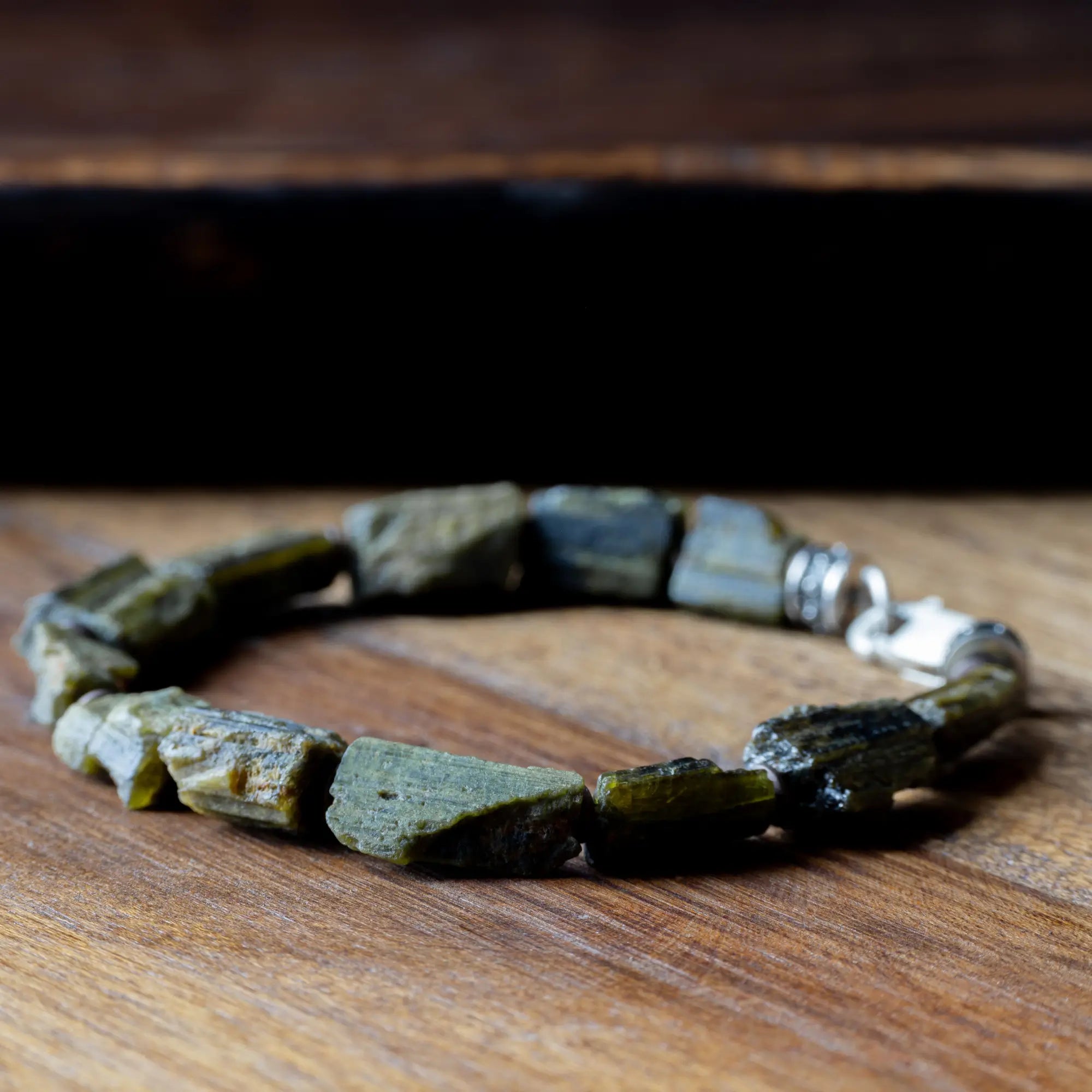Raw Green Tourmaline Bracelet VII (10-16mm)