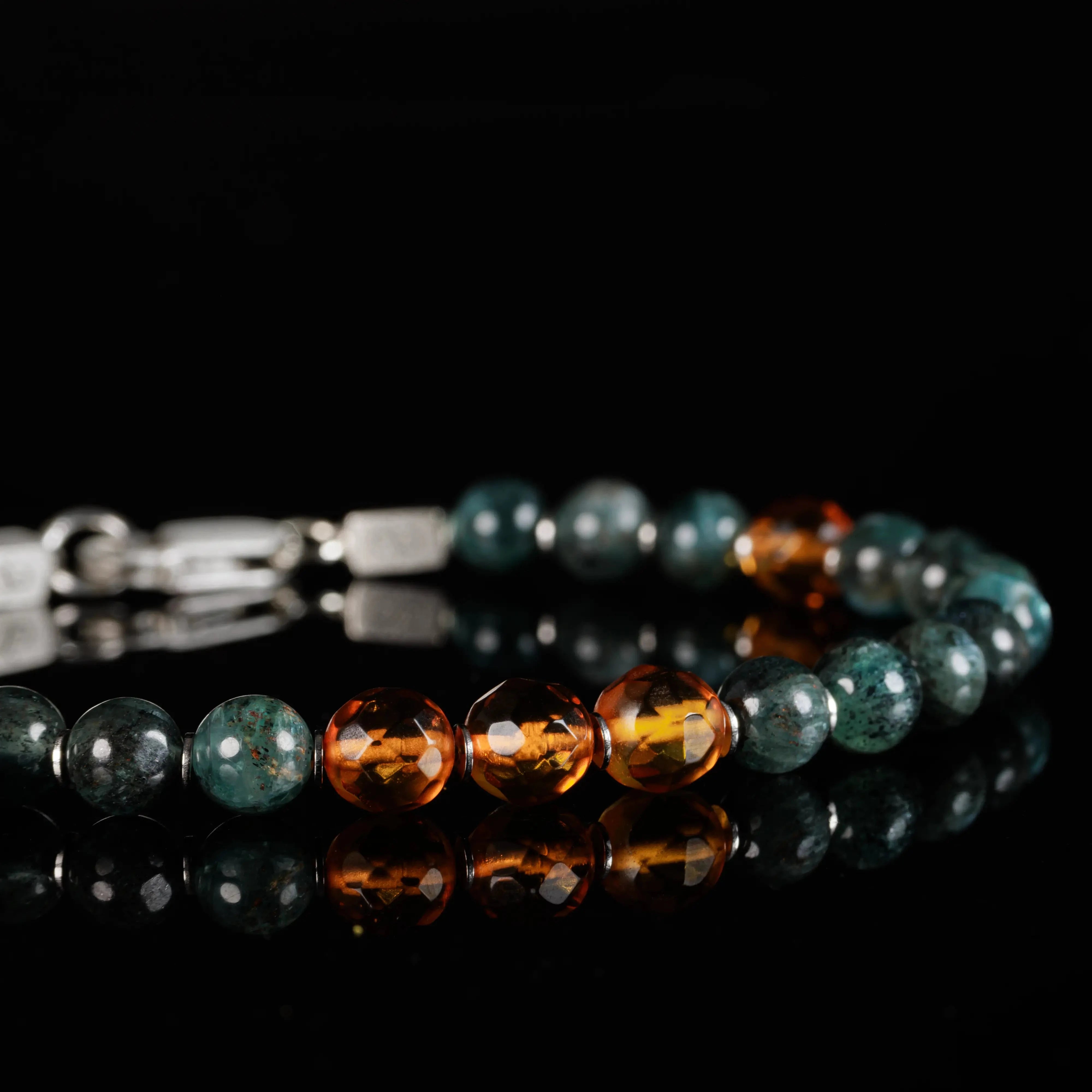 Green Kyanite - Amber Bracelet I (6mm)