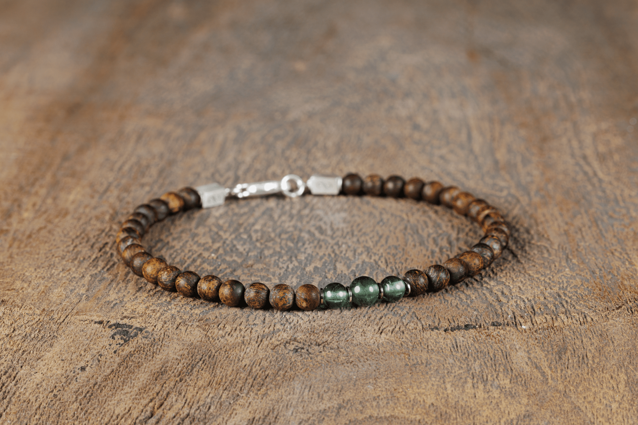 Bronzite - Indicolite Tourmaline Bracelet II (4-5mm)