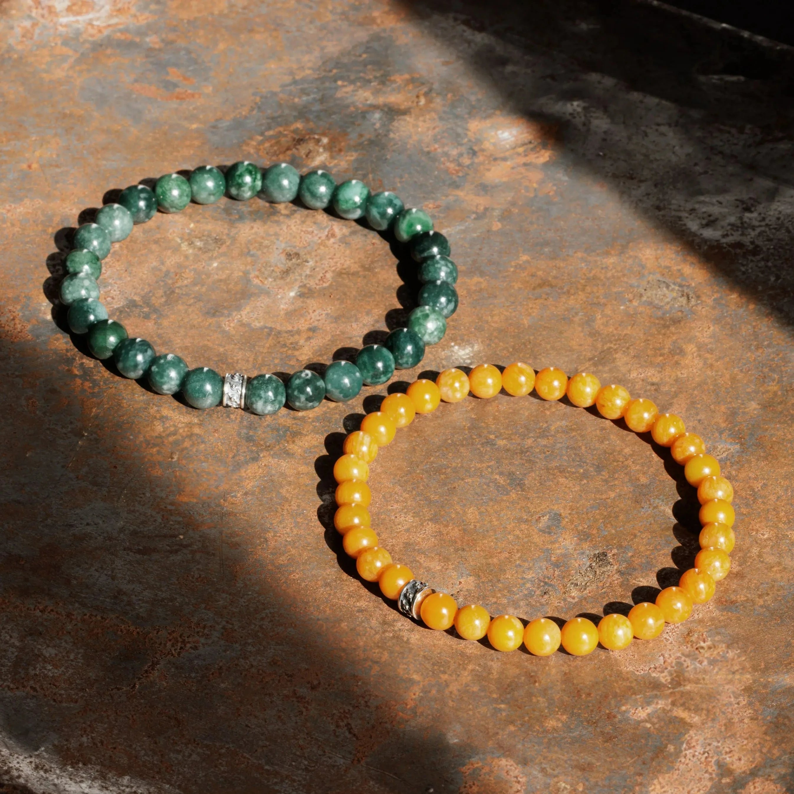 Mustard Yellow Jade Bracelet XII (6.5mm)