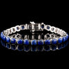 Lapis Lazuli - Silver Tennis Bracelet I