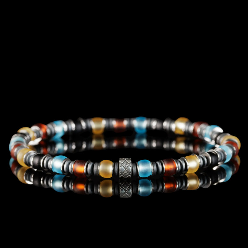 Multicolor Silver & Hematite Bracelet III (6mm)
