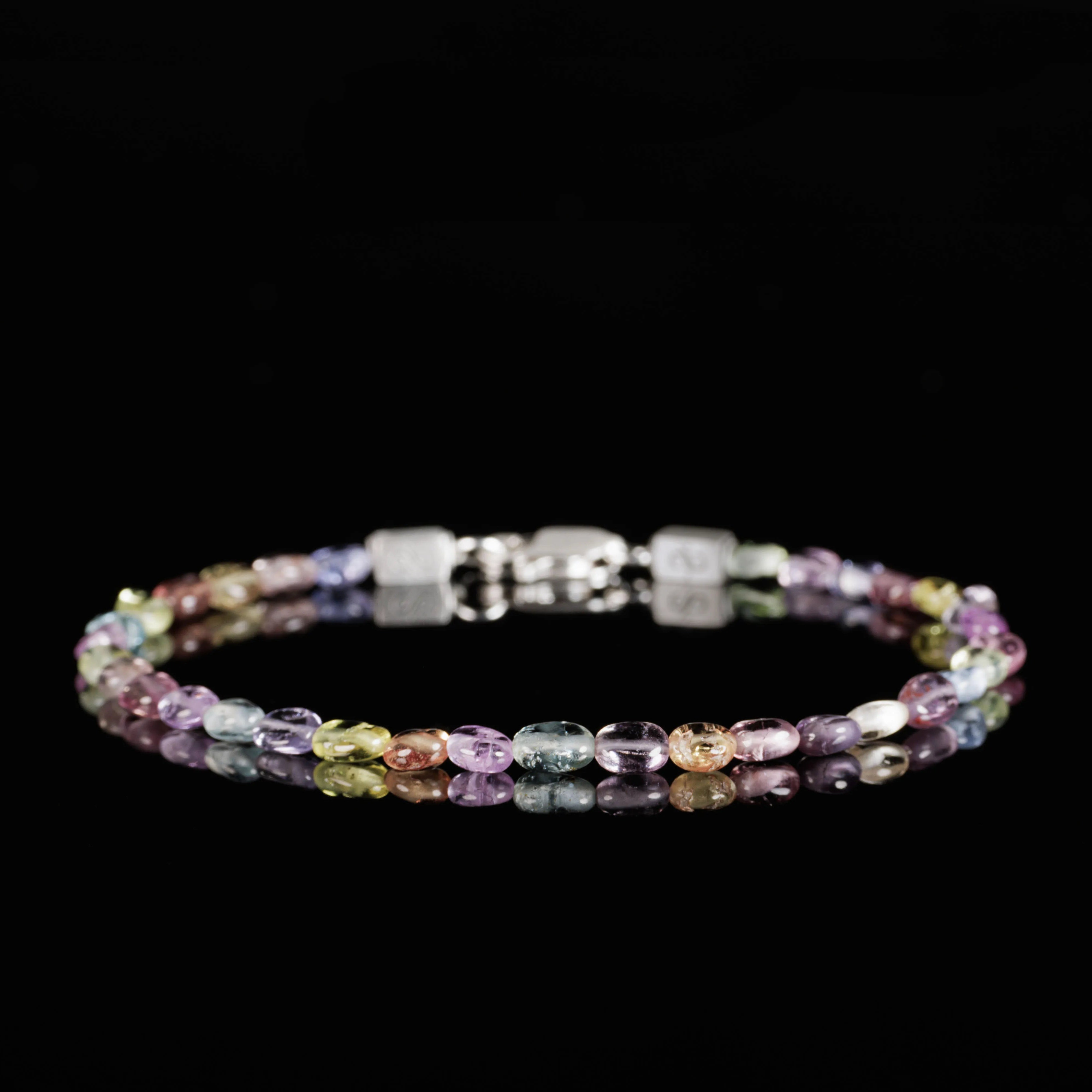 Multi Color Sapphire Bracelet I (2-3mm)