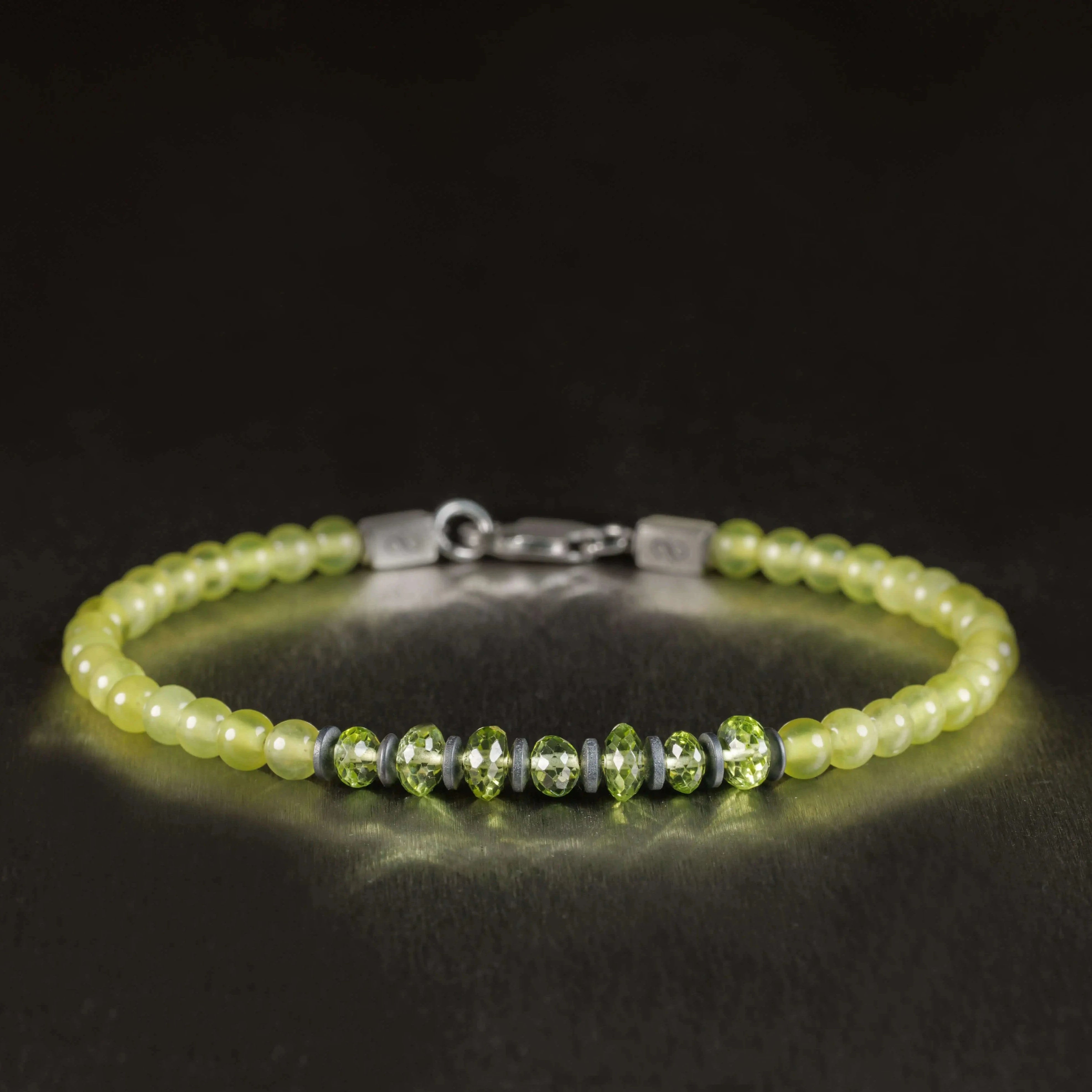 Peridoto - Pulsera de Jade Coreano II (4-5mm)