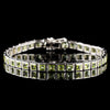 Peridot - Silver Tennis Bracelet II