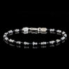 Raw Silvery Diamond - Black Spinel Bracelet II (2-3mm)