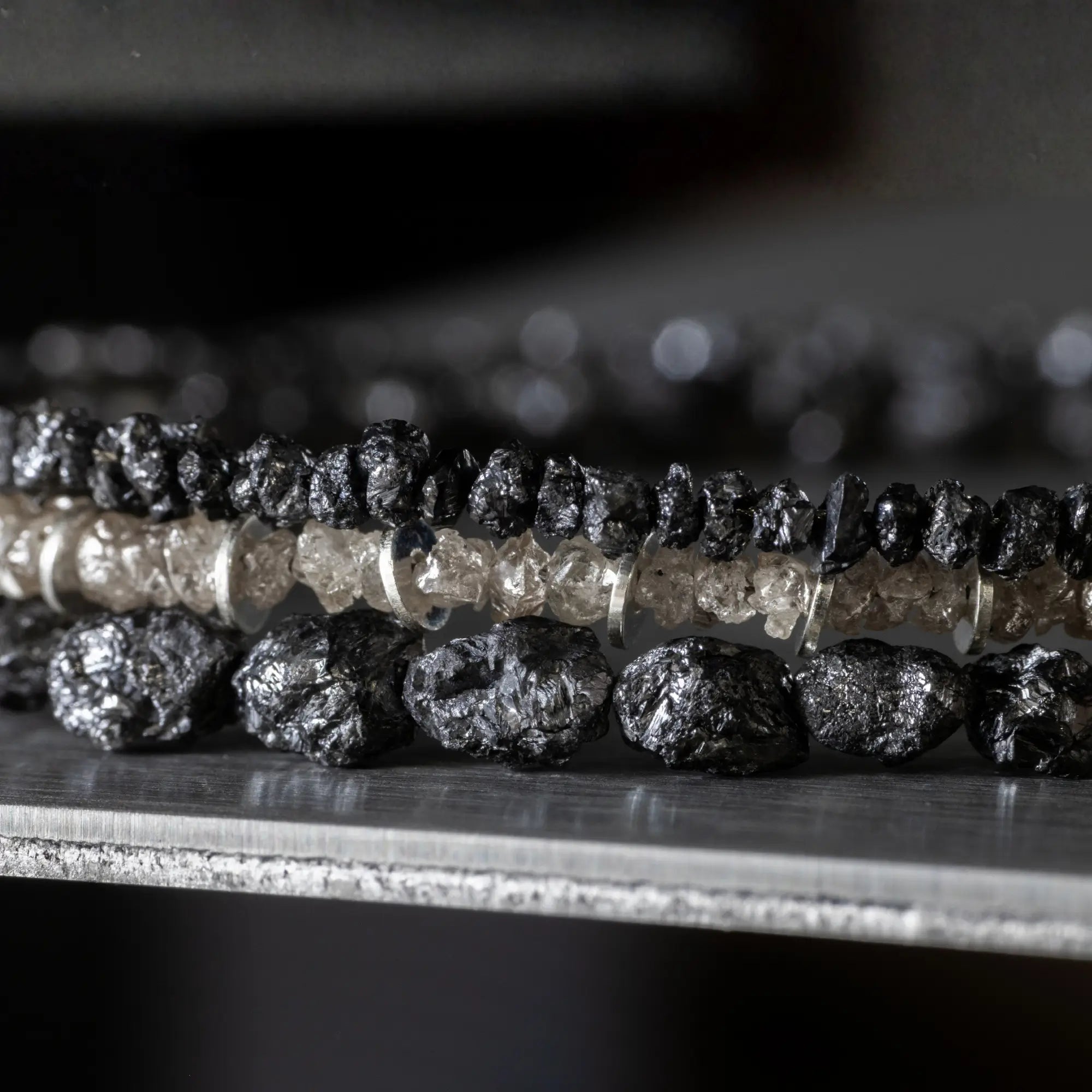 Raw Black Diamond Bracelet V (3-4mm)