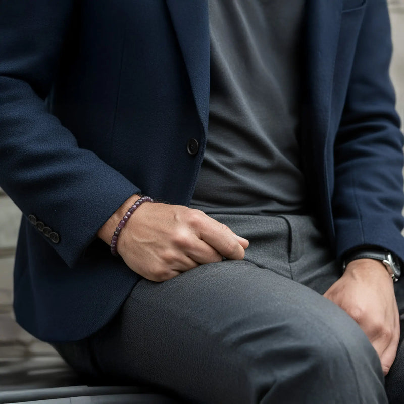 Ruby Cube Bracelet IX (4mm) - Primary Specimen