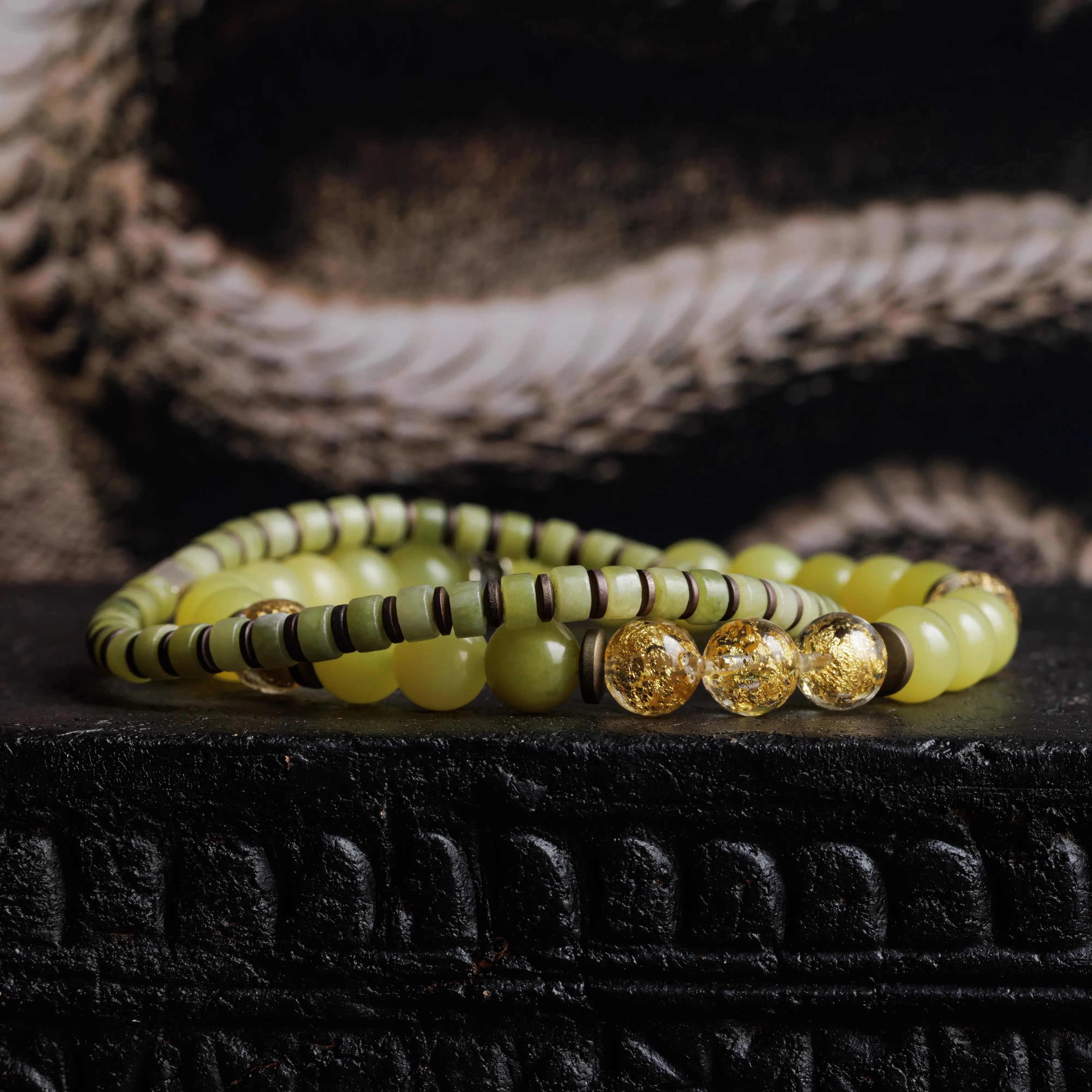 Golden Murano - Serpentine Bracelet III (8mm)