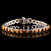 Tiger Eye - Silver Tennis Bracelet I